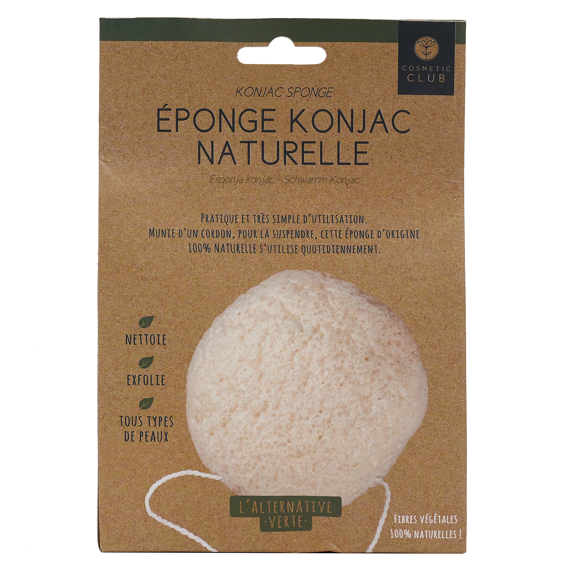 EPONGE KONJAC TOUS TYPES DE PEAUX