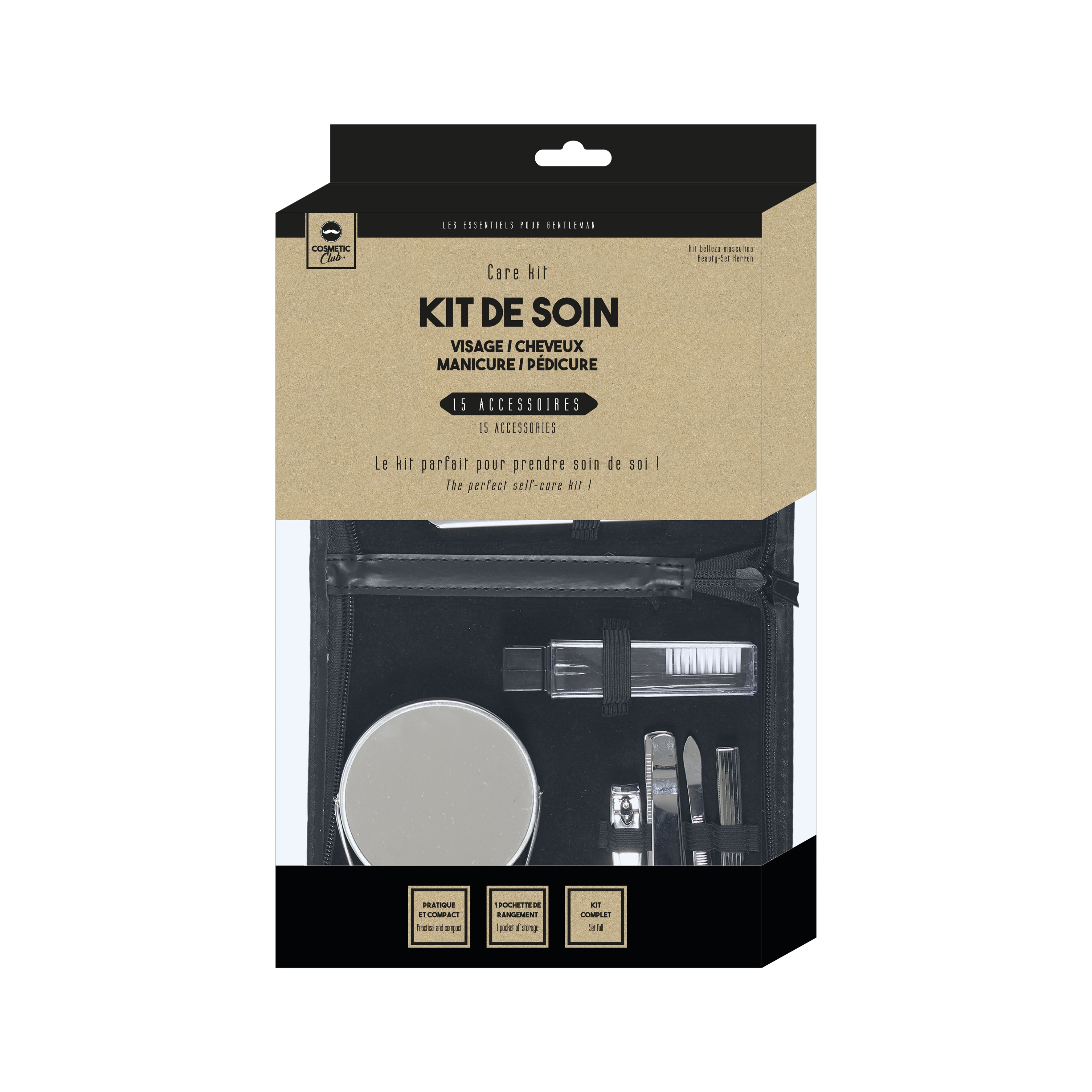 COFFRET BEAUTE HOMME 15 ACCESSOIRES