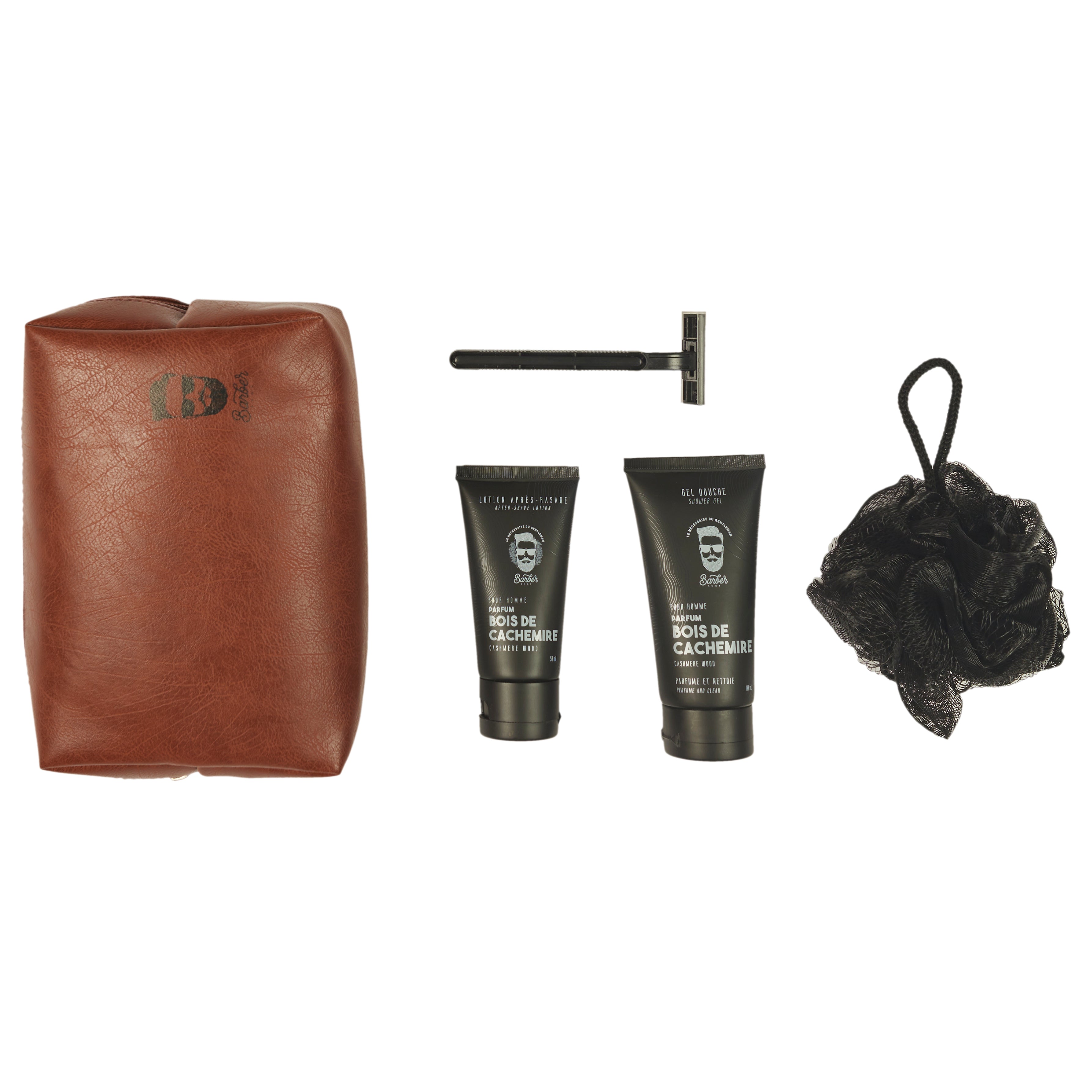 COFFRET SOIN CORPS HOMME 5 ACCESSOIRES
