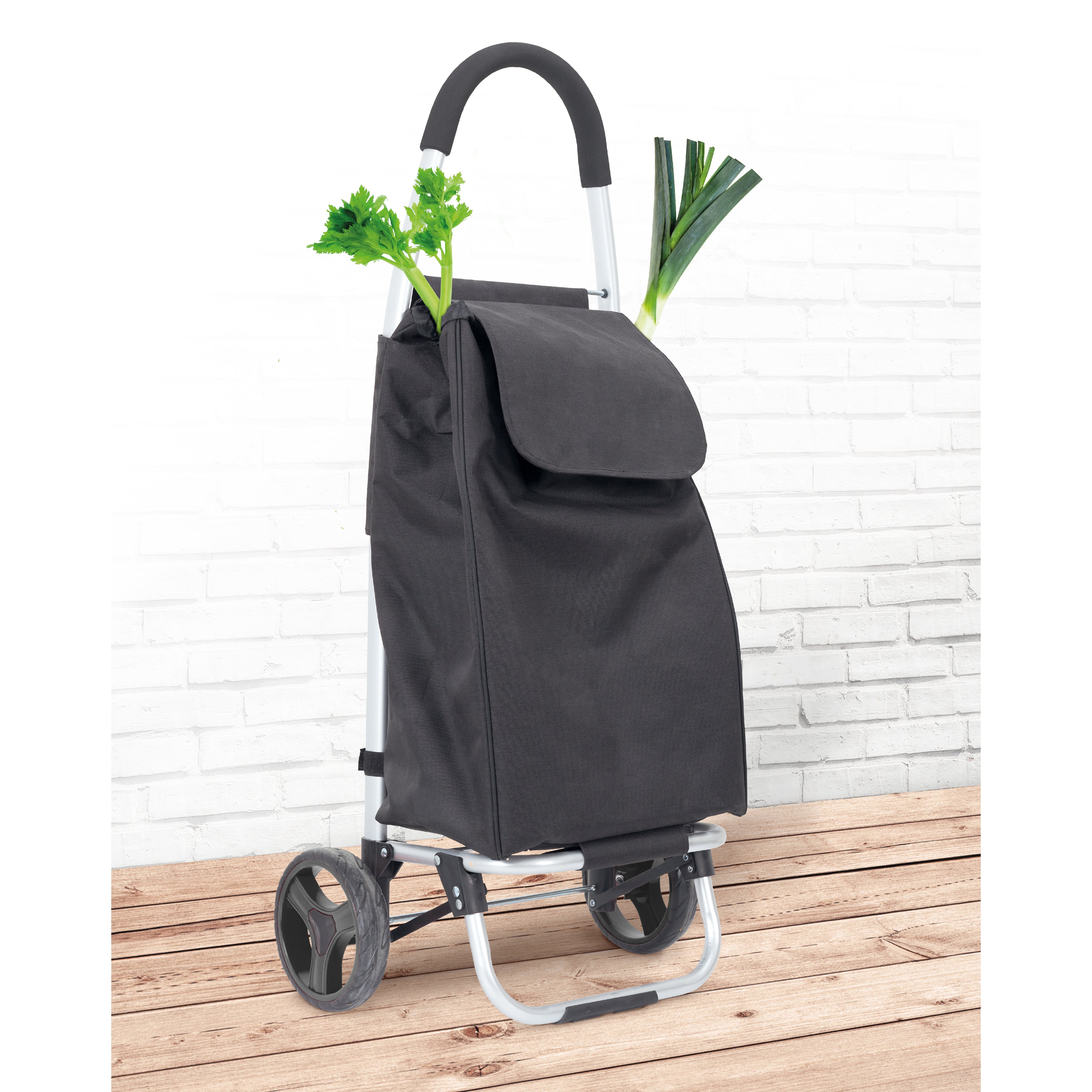CHARIOT SHOPPING PLIABLE ALU GAIN DE PLACE 39L