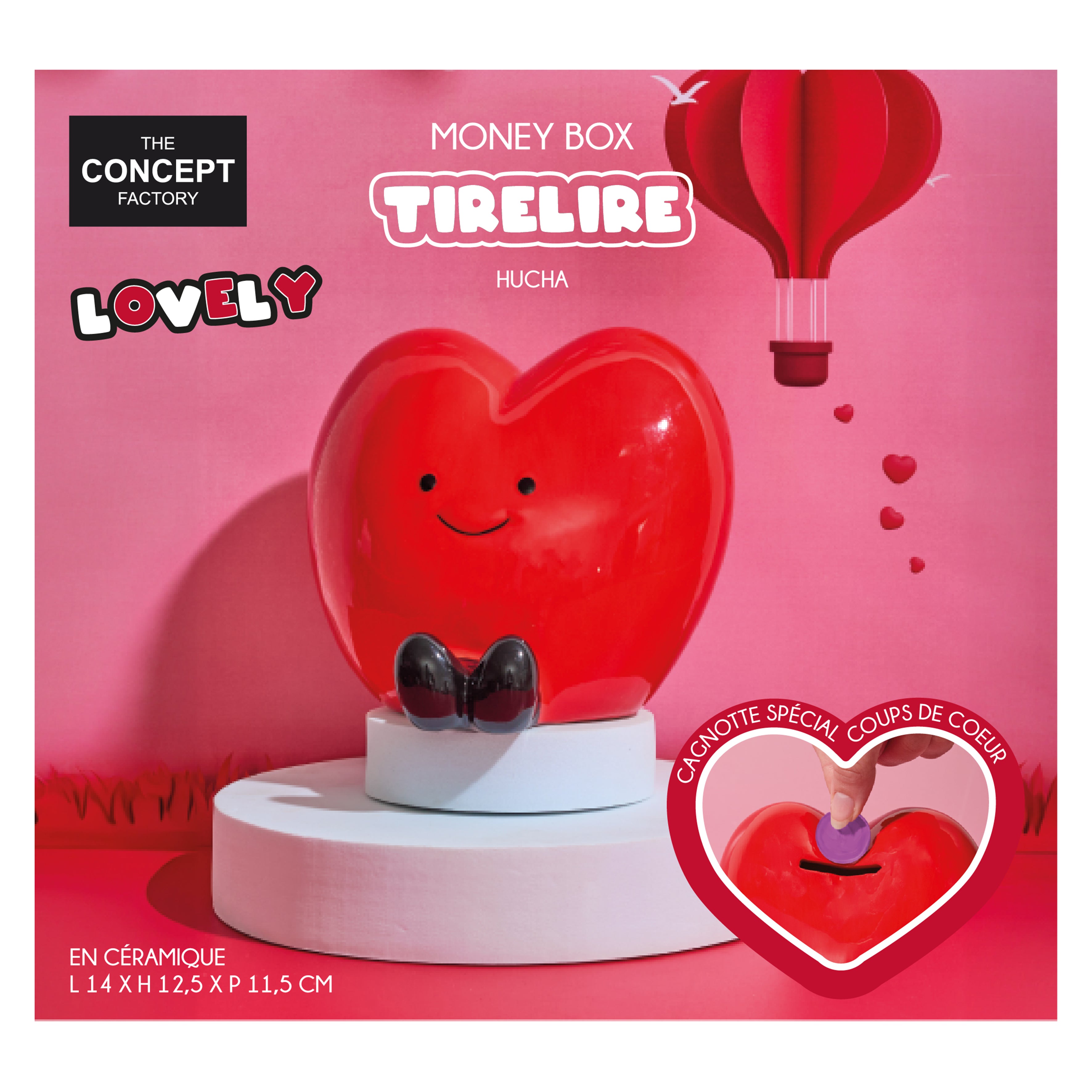 TIRELIRE COEUR KAWAII