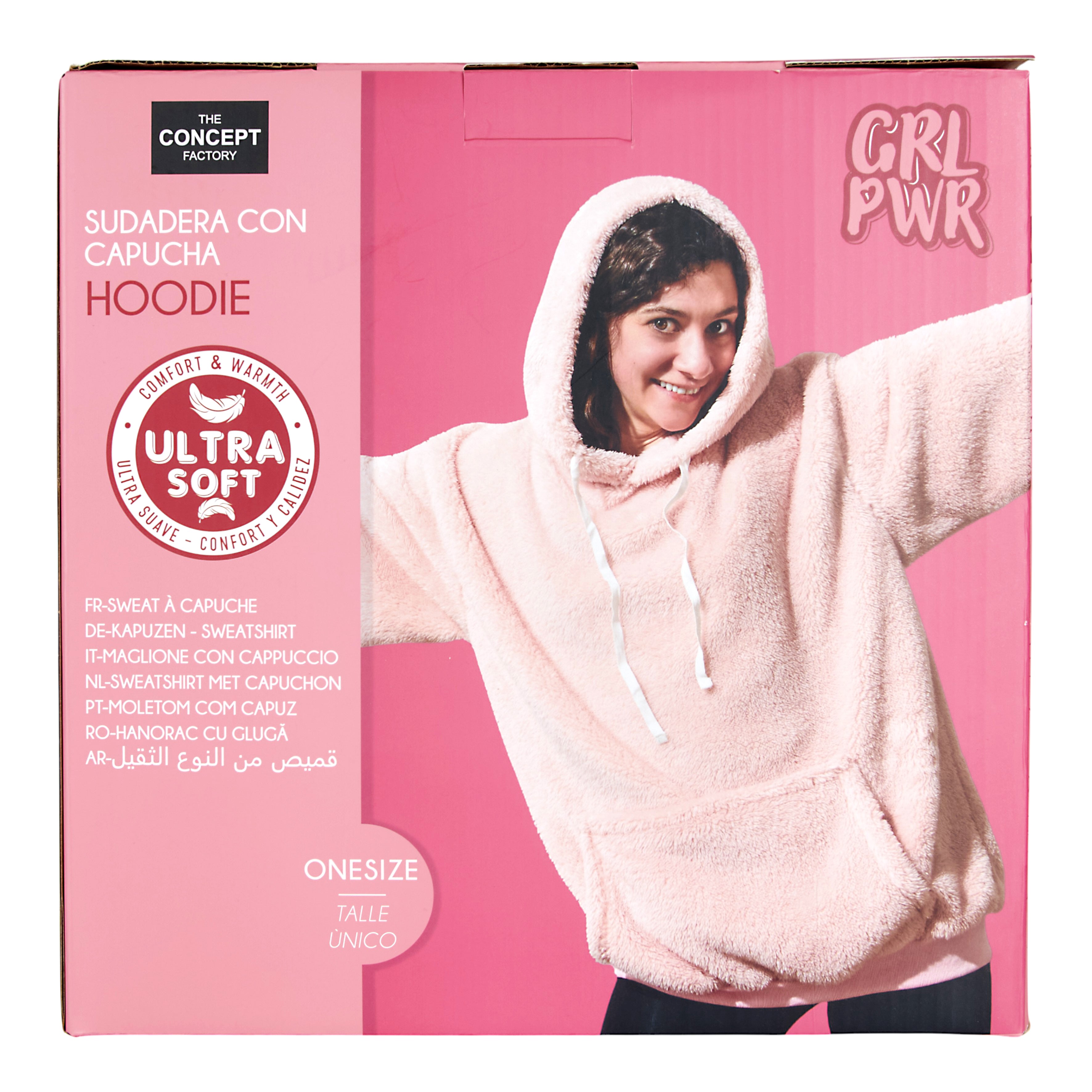 SWEAT A CAPUCHE HOODIE FLEMME DE OUF ROSE