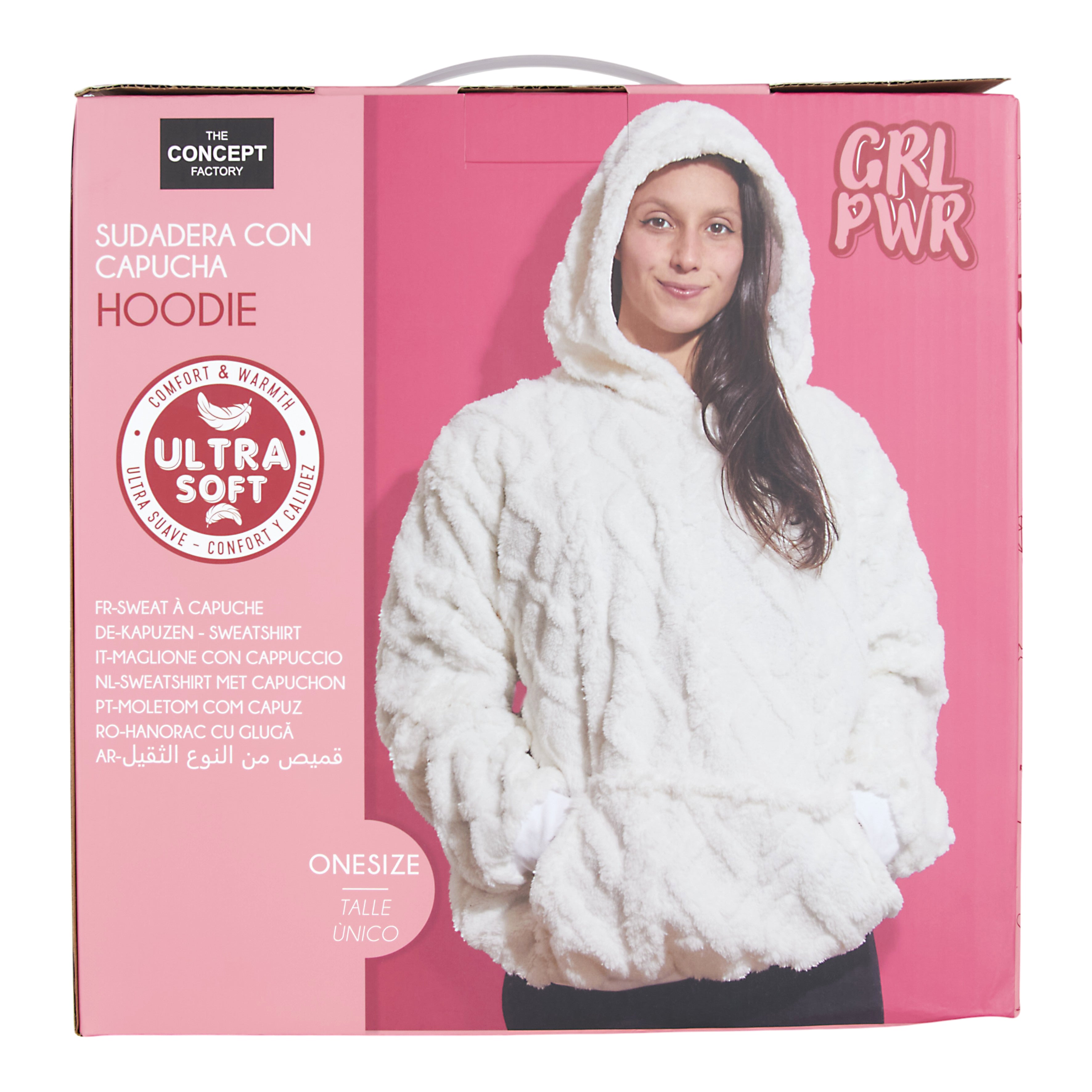 SWEAT A CAPUCHE HOODIE FLEMME DE OUF BLANC