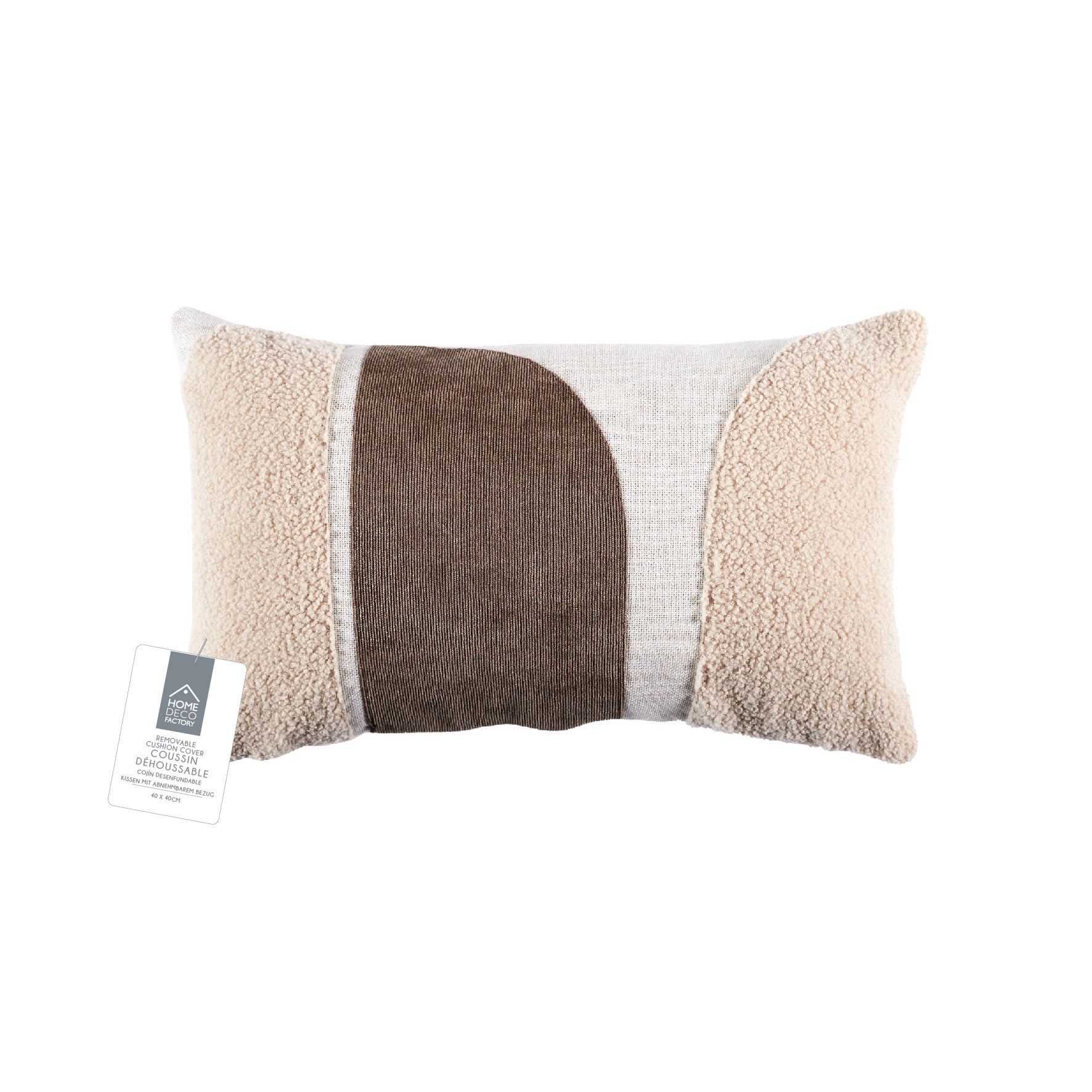 COUSSIN BEIGE ET CREME 30X50CM