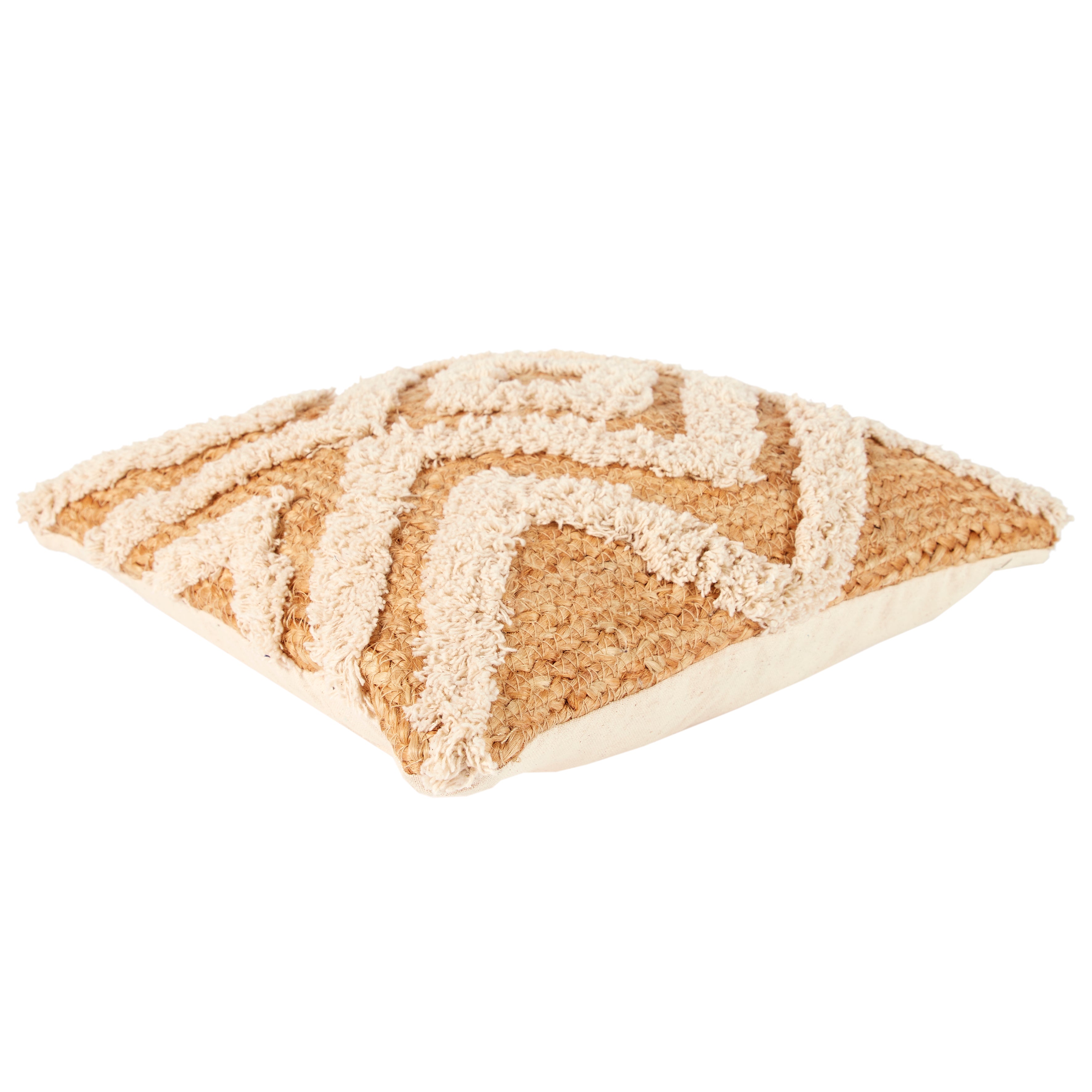 COUSSIN JUTE ET COTON TUFTE 40X40CM