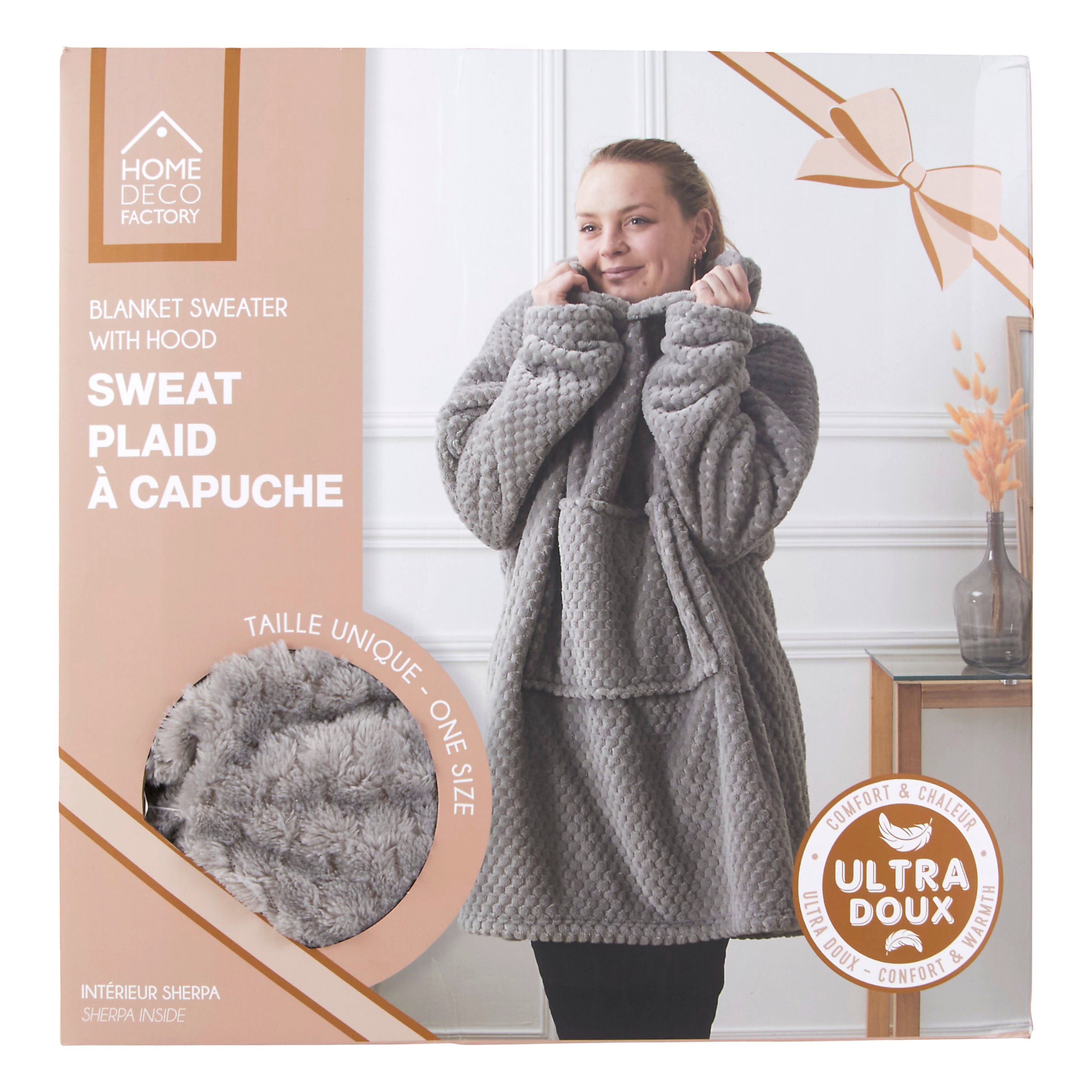 SWEAT PLAID EFFET NID D ABEILLE INT SHERPA