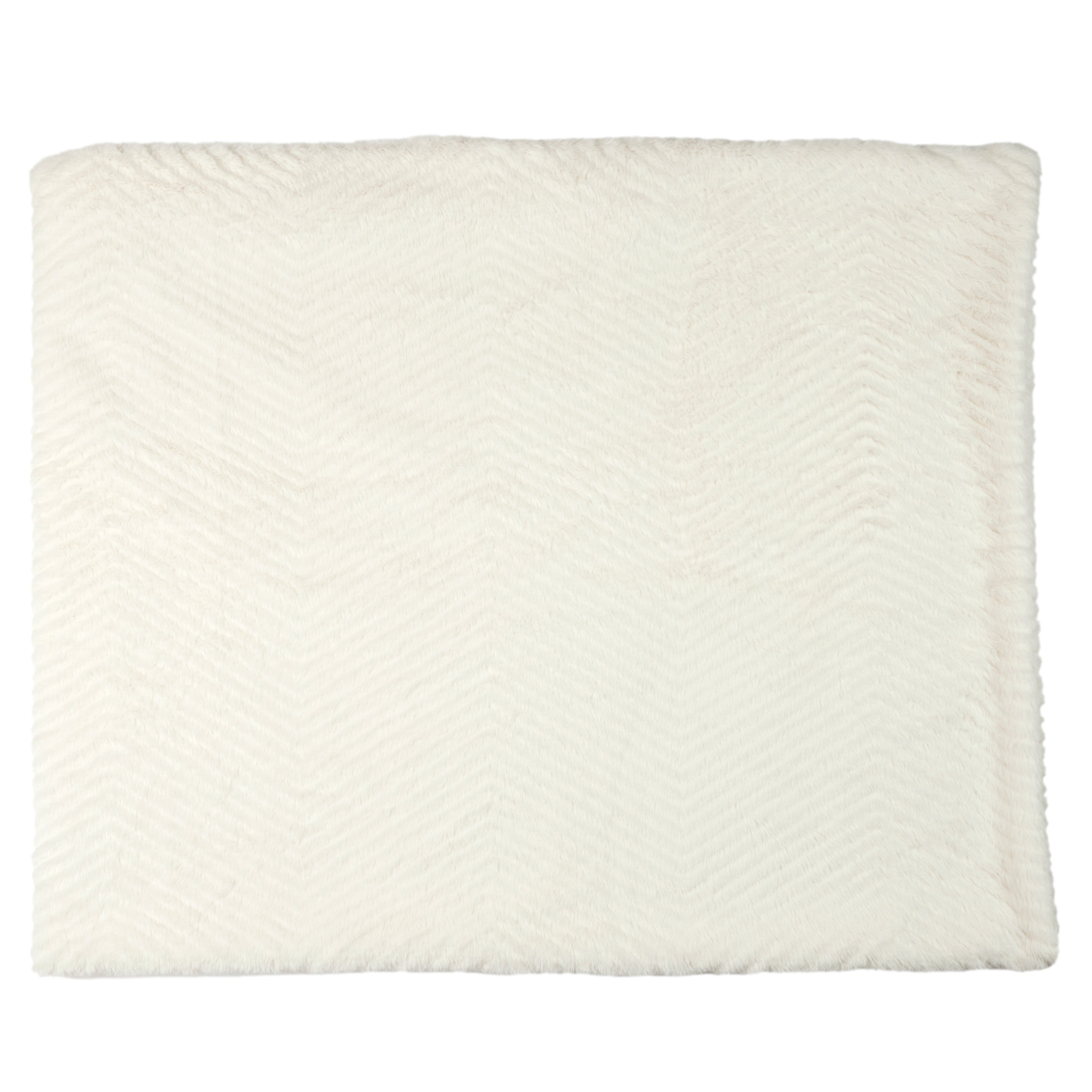 PLAID FAUSSE FOURRURE BLANC