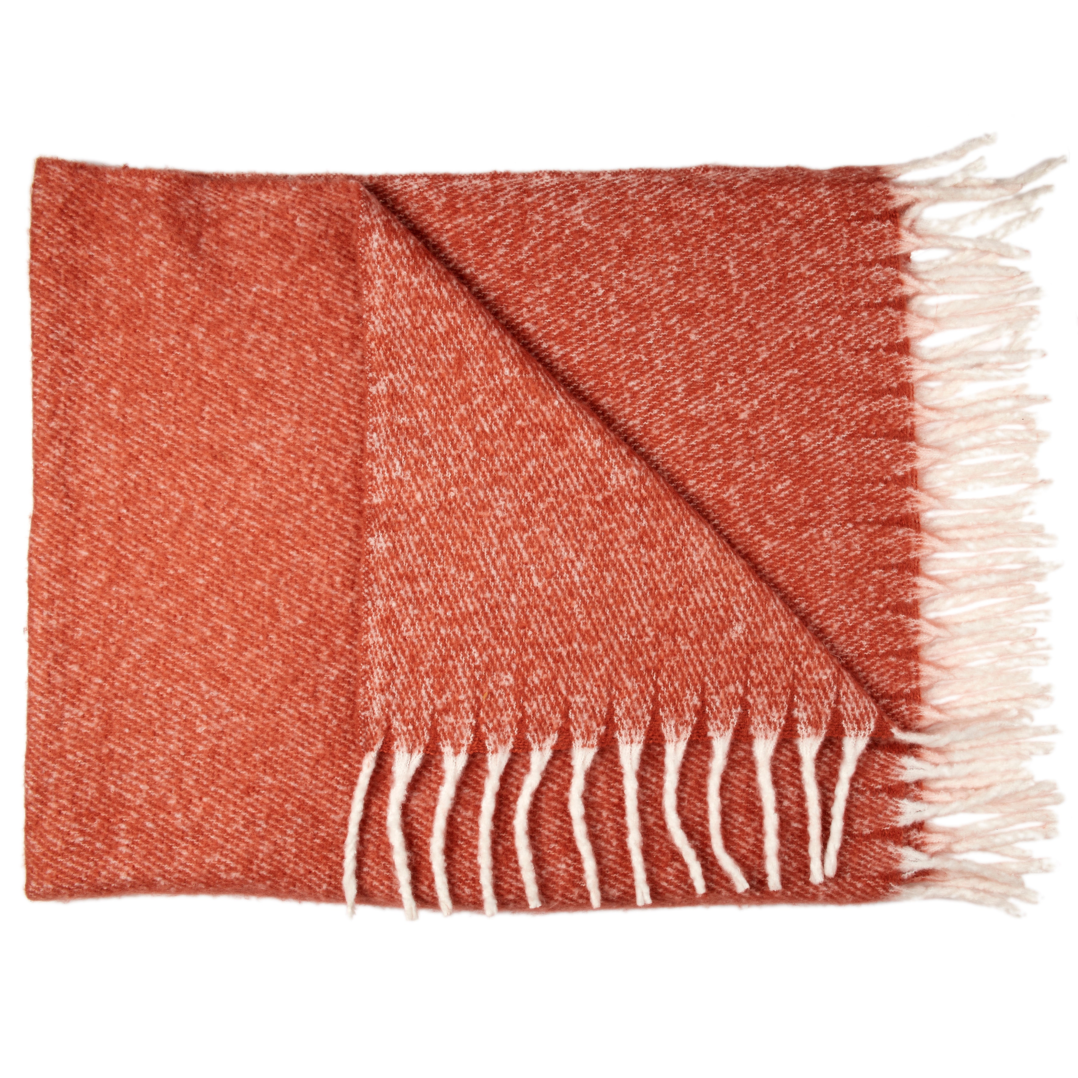 PLAID TERRACOTTA A FRANGES 120X150CM