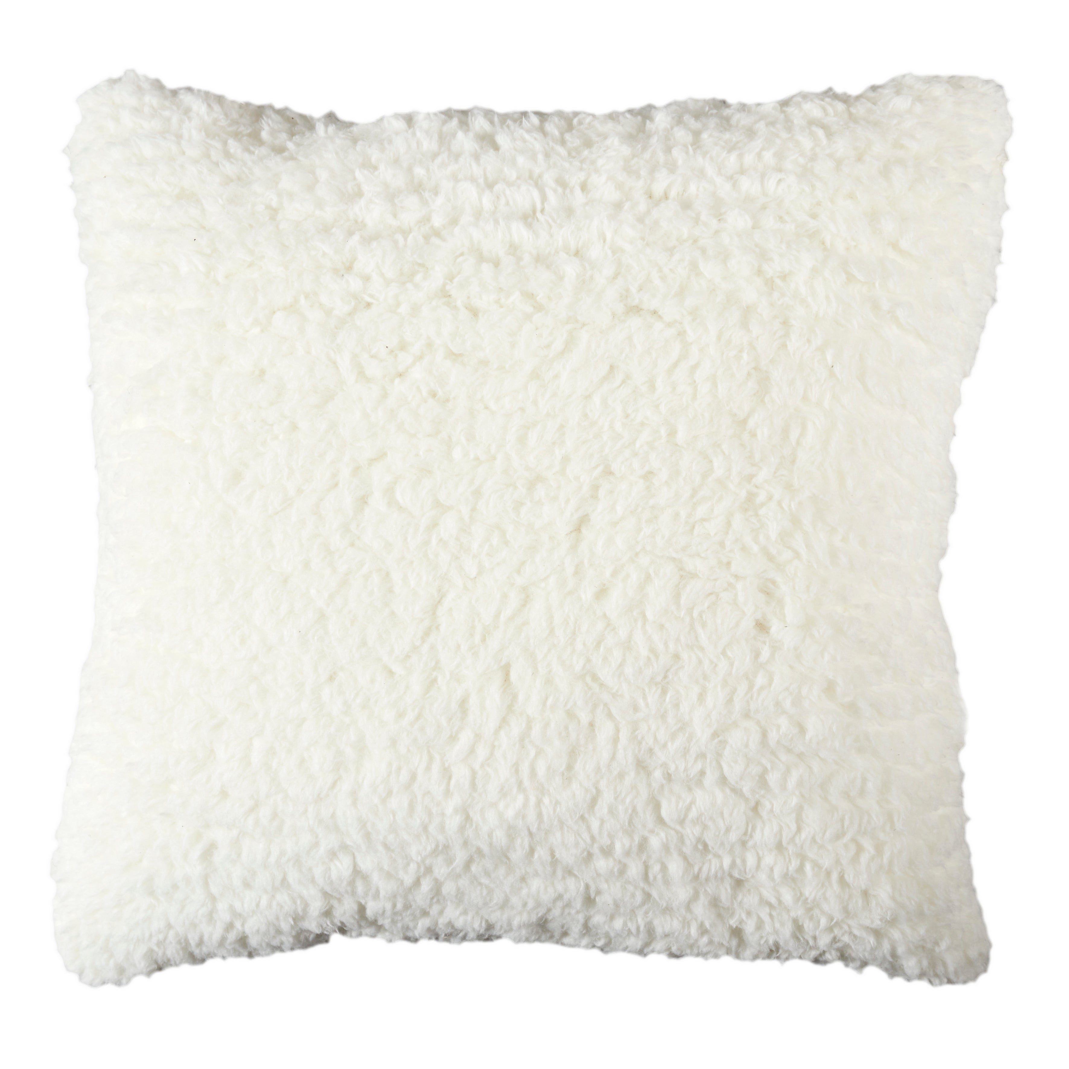 COUSSIN SHERPA BLANC MOTIF TRESSE 40X40CM