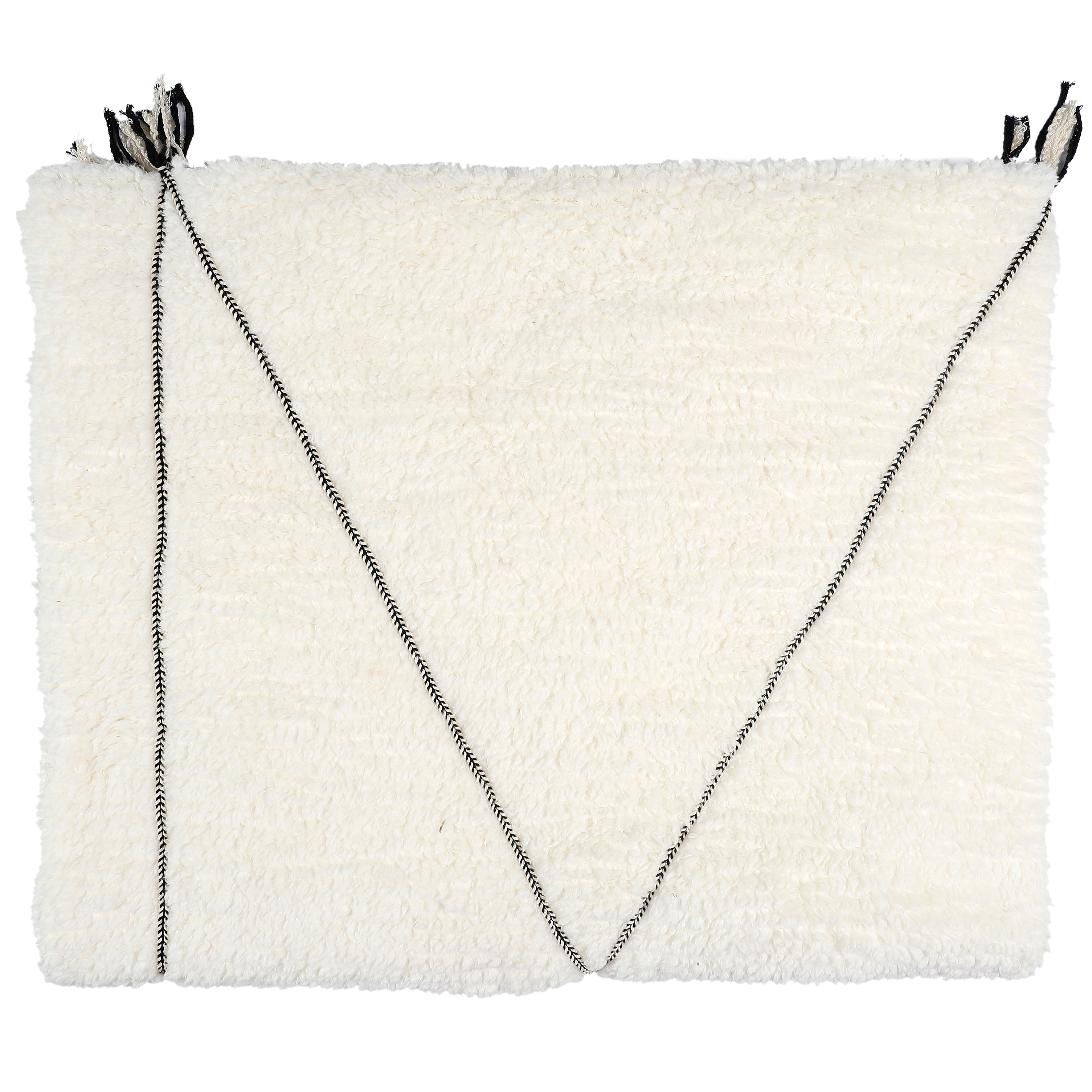 PLAID SHERPA BLANC MOTIF TRESSE 130X160CM