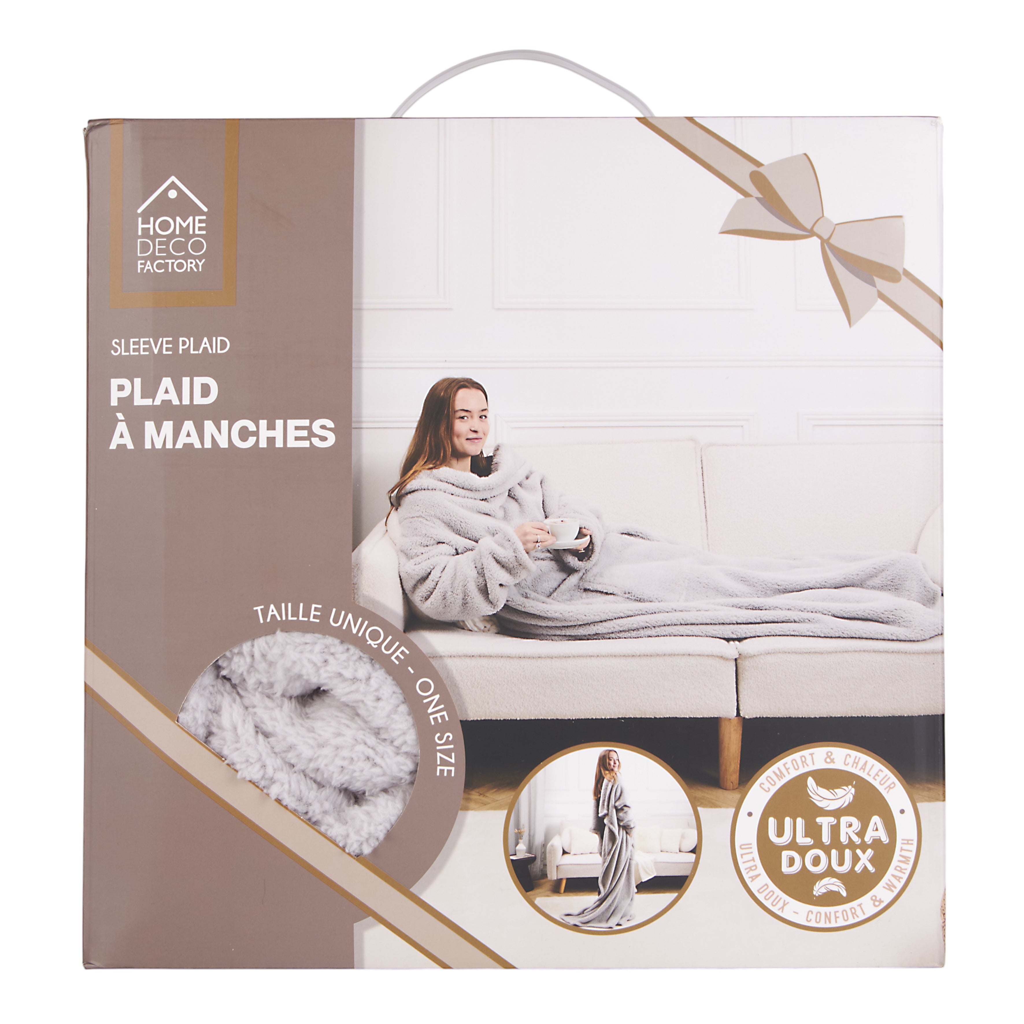 PLAID A MANCHES GRIS CLAIR