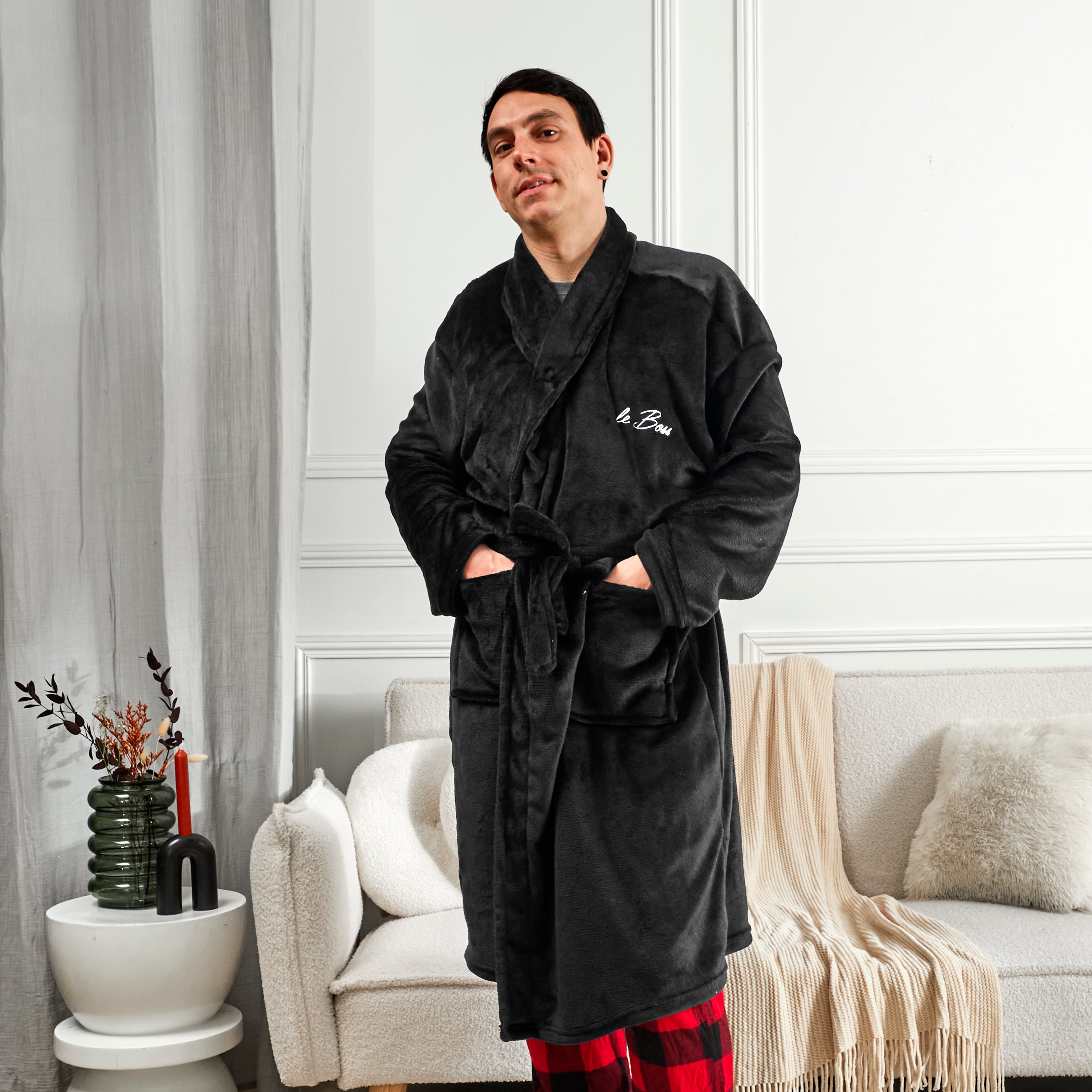 ROBE DE CHAMBRE POLAIRE HOMME BOSS