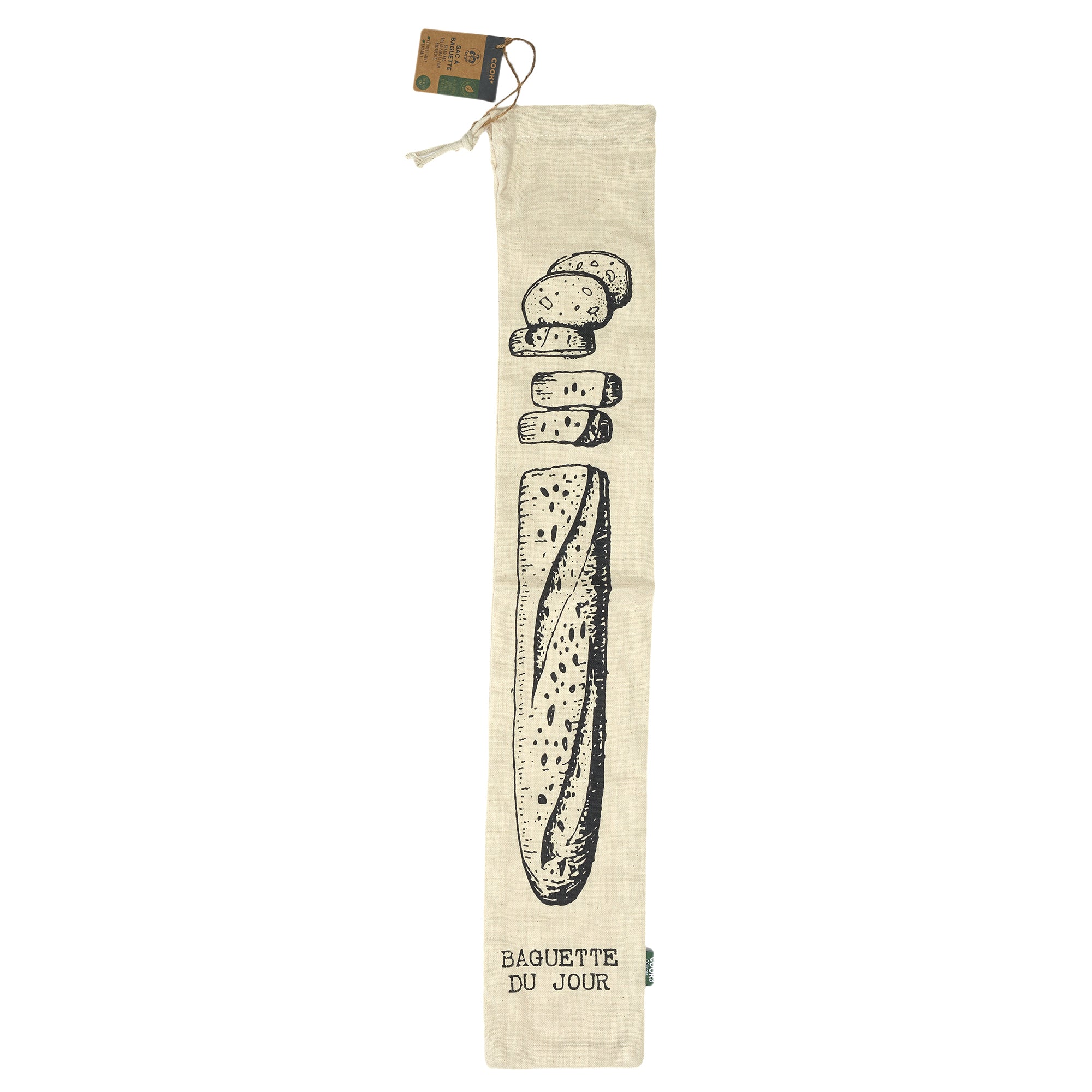 SAC A BAGUETTE EN COTON 70X10CM