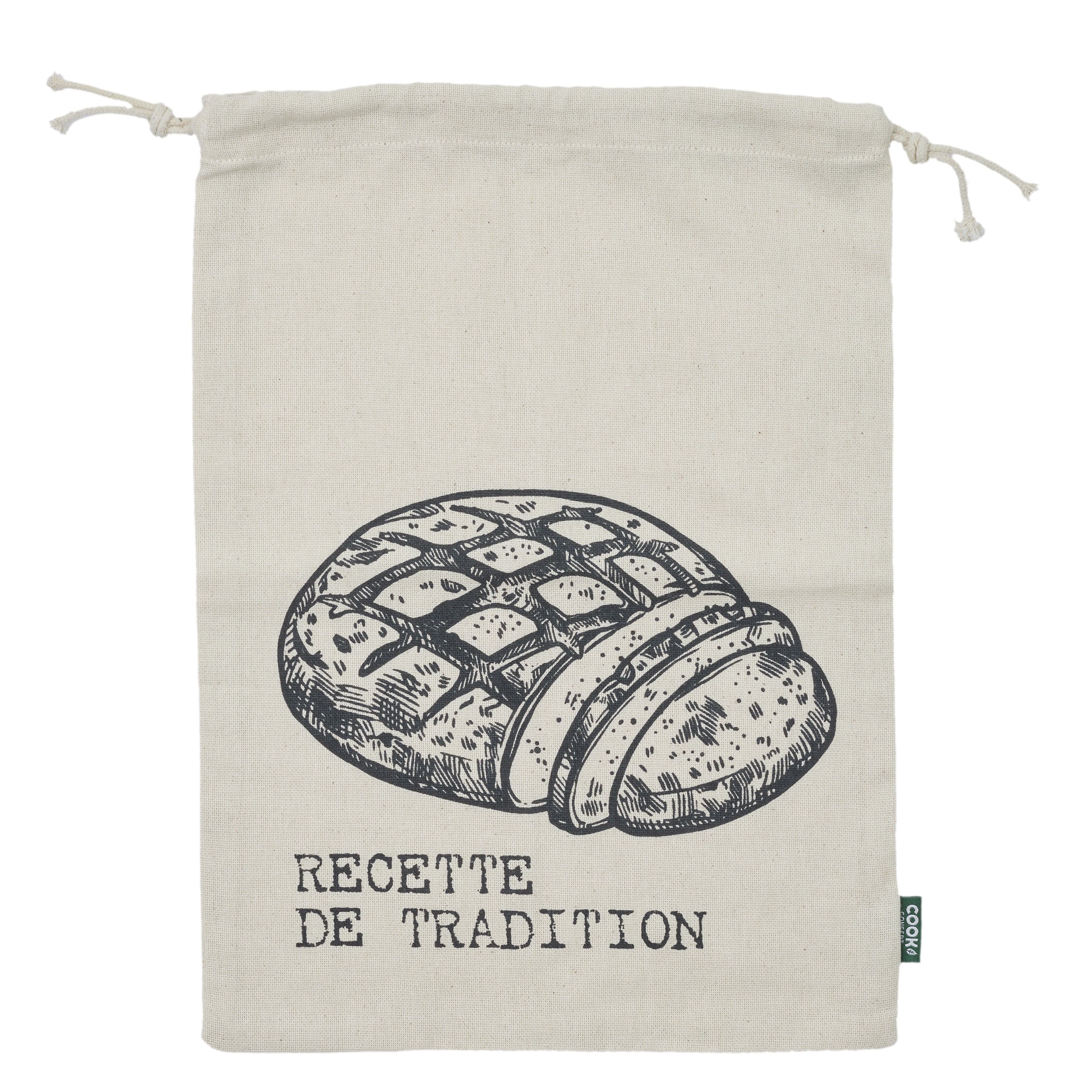 SAC A PAIN EN TOILE POUR PAIN TRANCHE 26X36CM