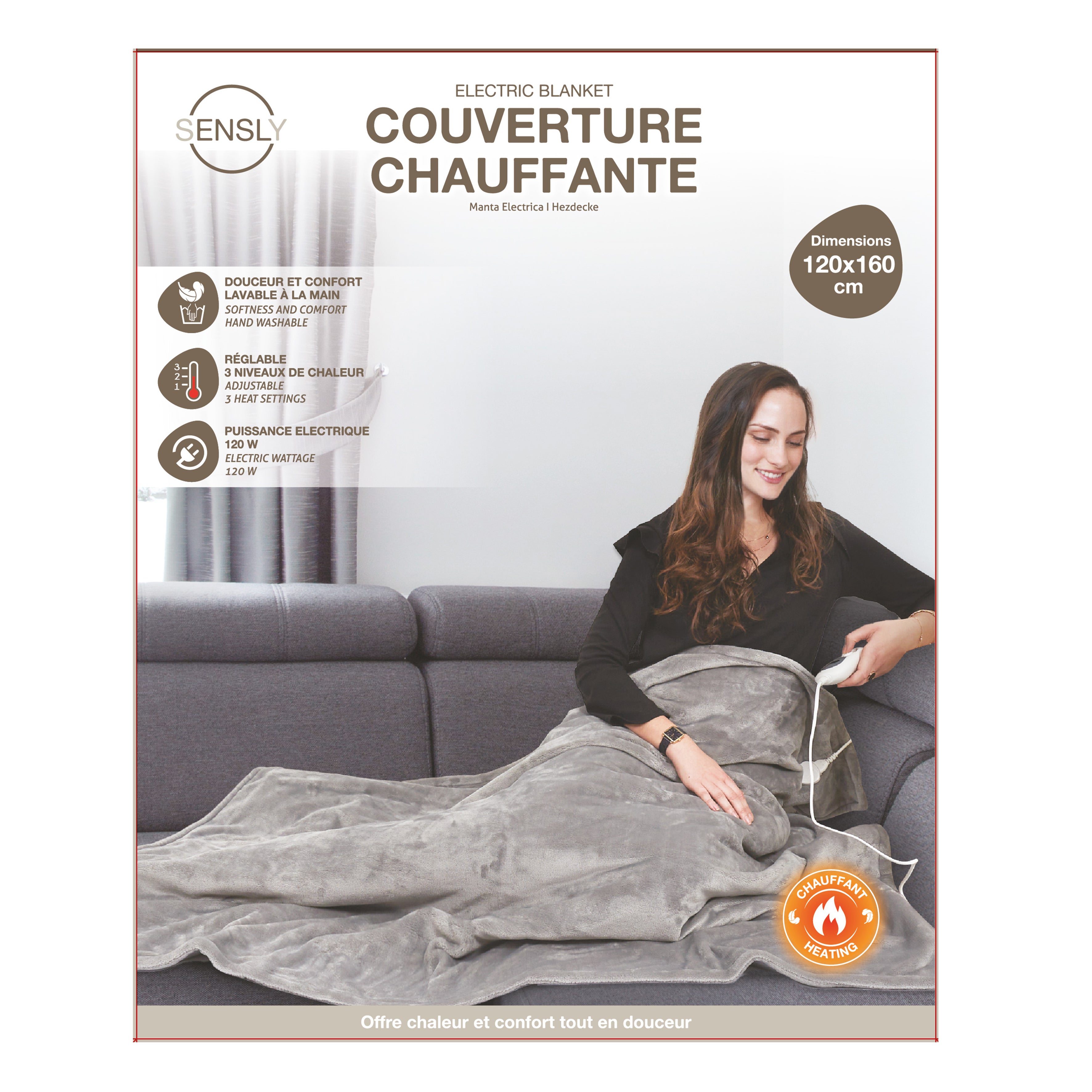 COUVERTURE CHAUFFANTE 120X160CM
