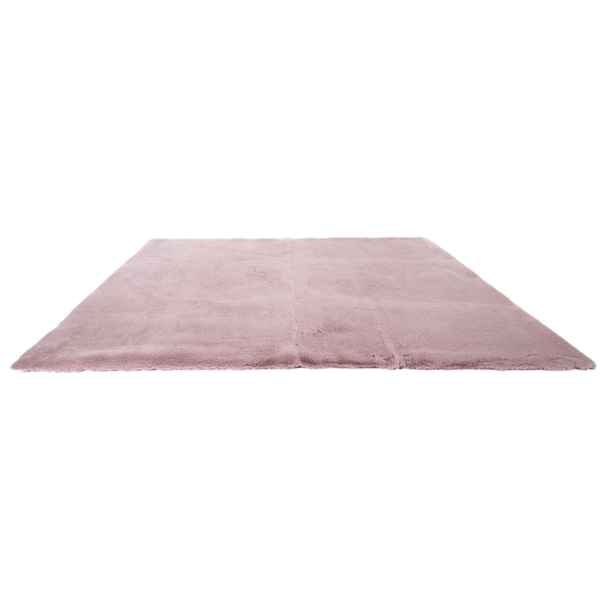 TAPIS IMITATION FOURRURE FIN ROSE 120X170CM