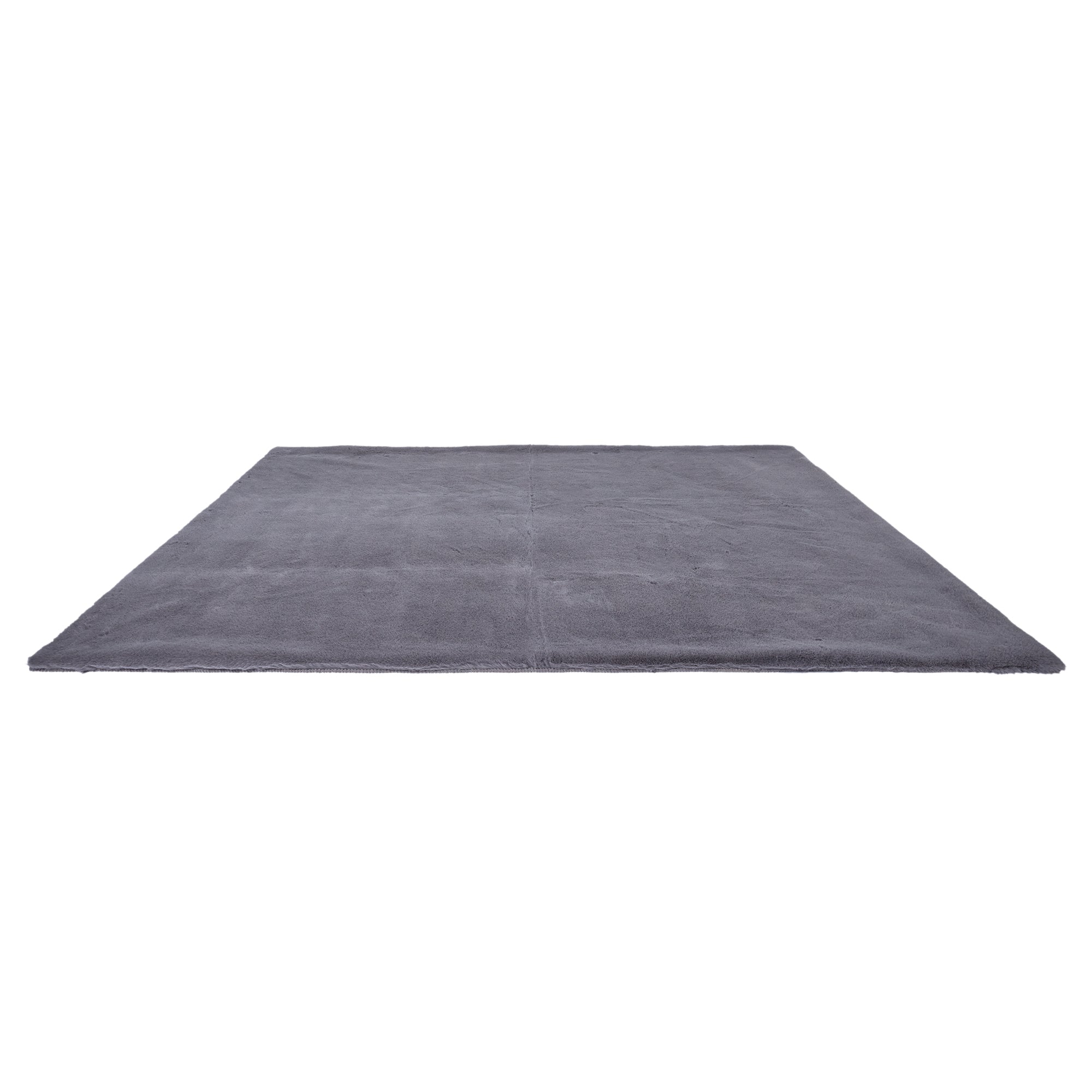 TAPIS IMITATION FOURRURE FIN GRIS 120X170CM