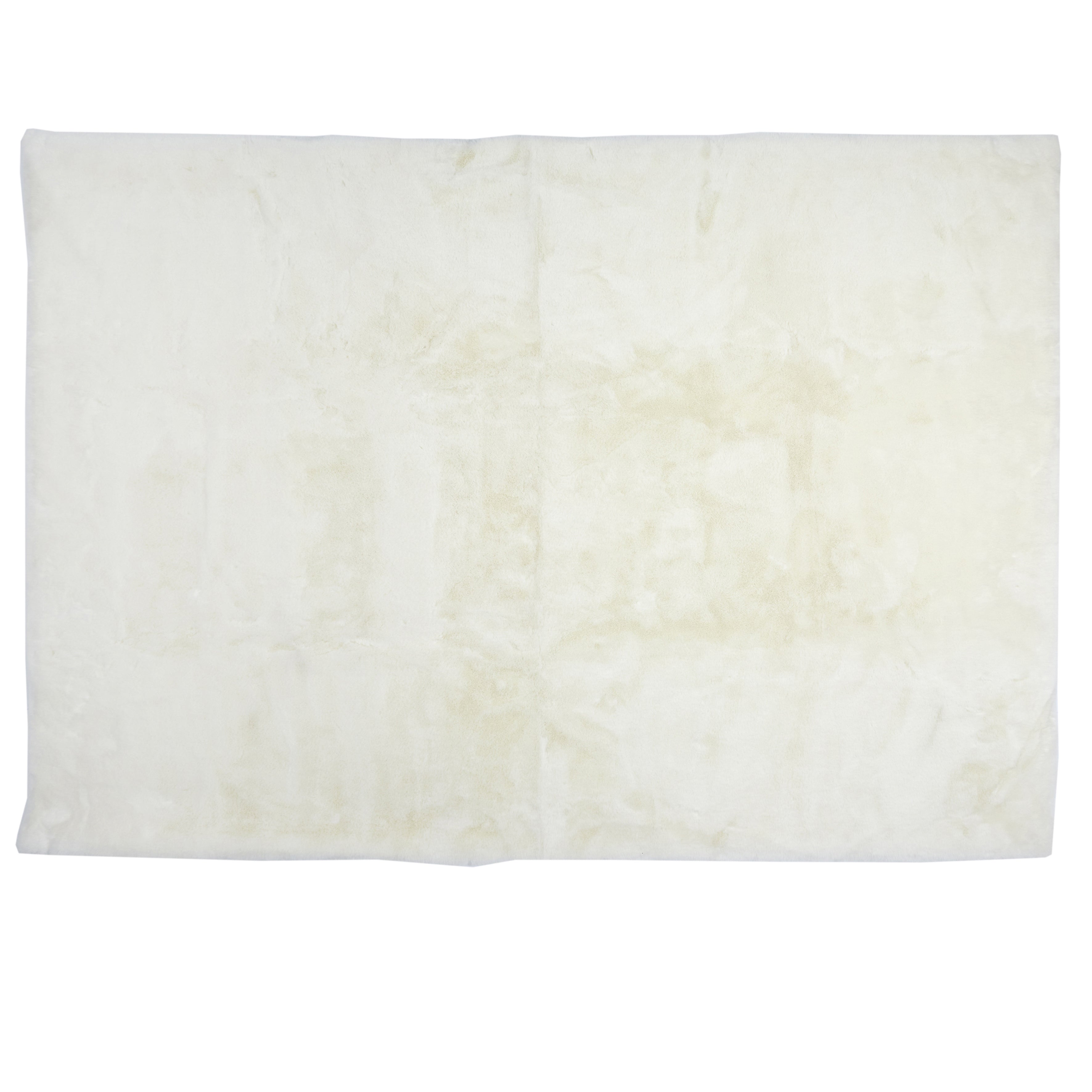 TAPIS IMITATION FOURRURE FIN ECRU 120X170CM
