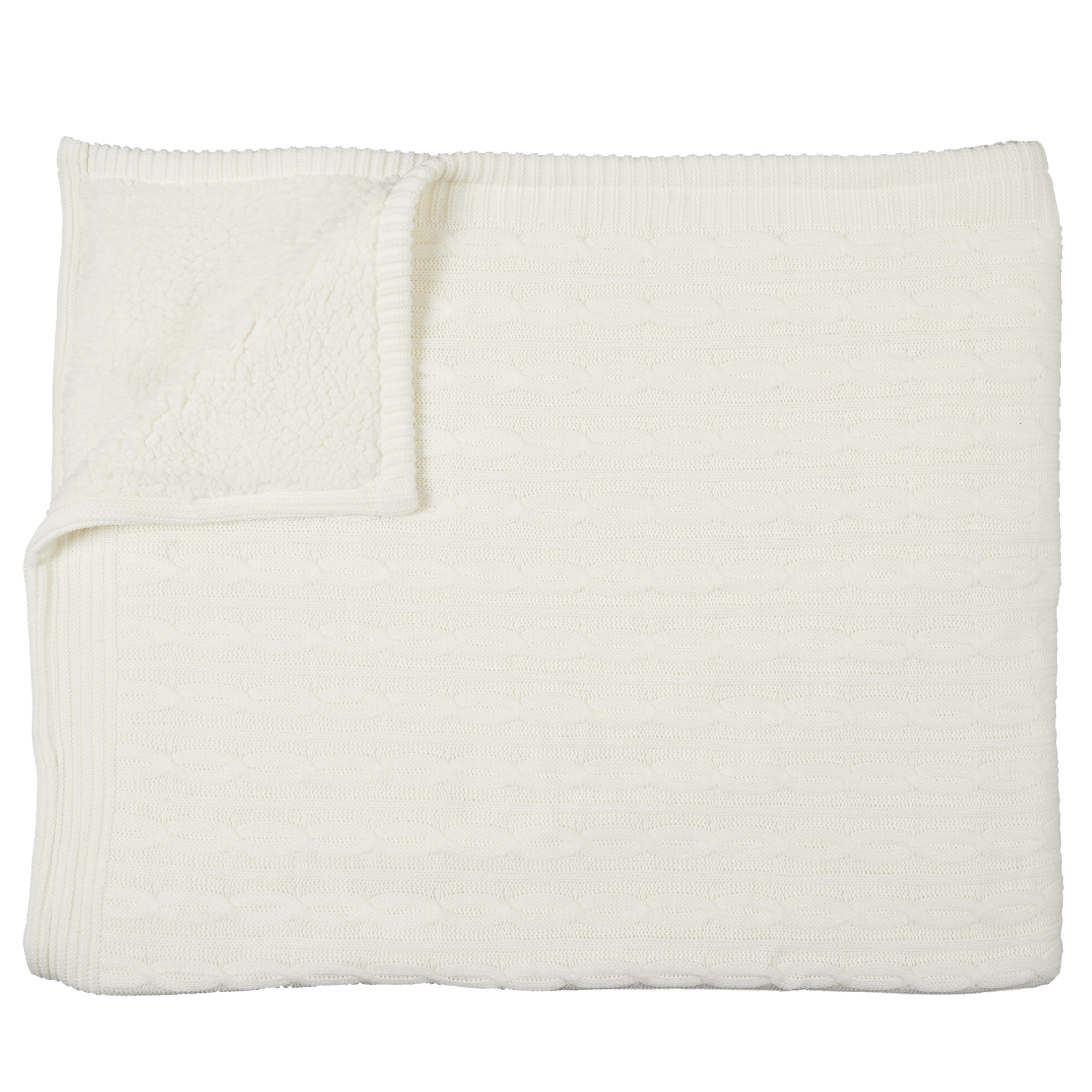 PLAID SHERPA TORSADE CREME 120X150CM
