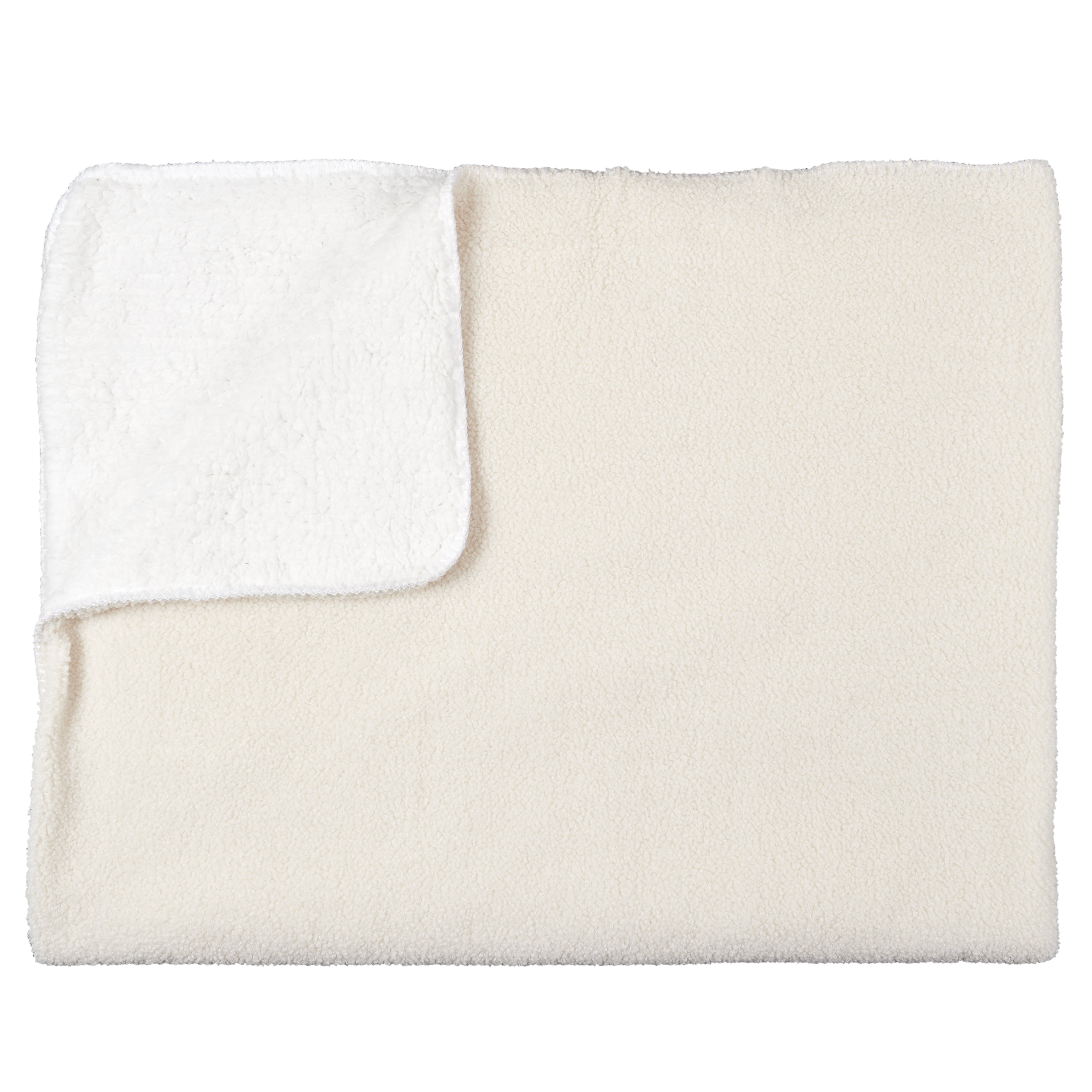PLAID SHERPA BOUCLE ECRU 120X150CM
