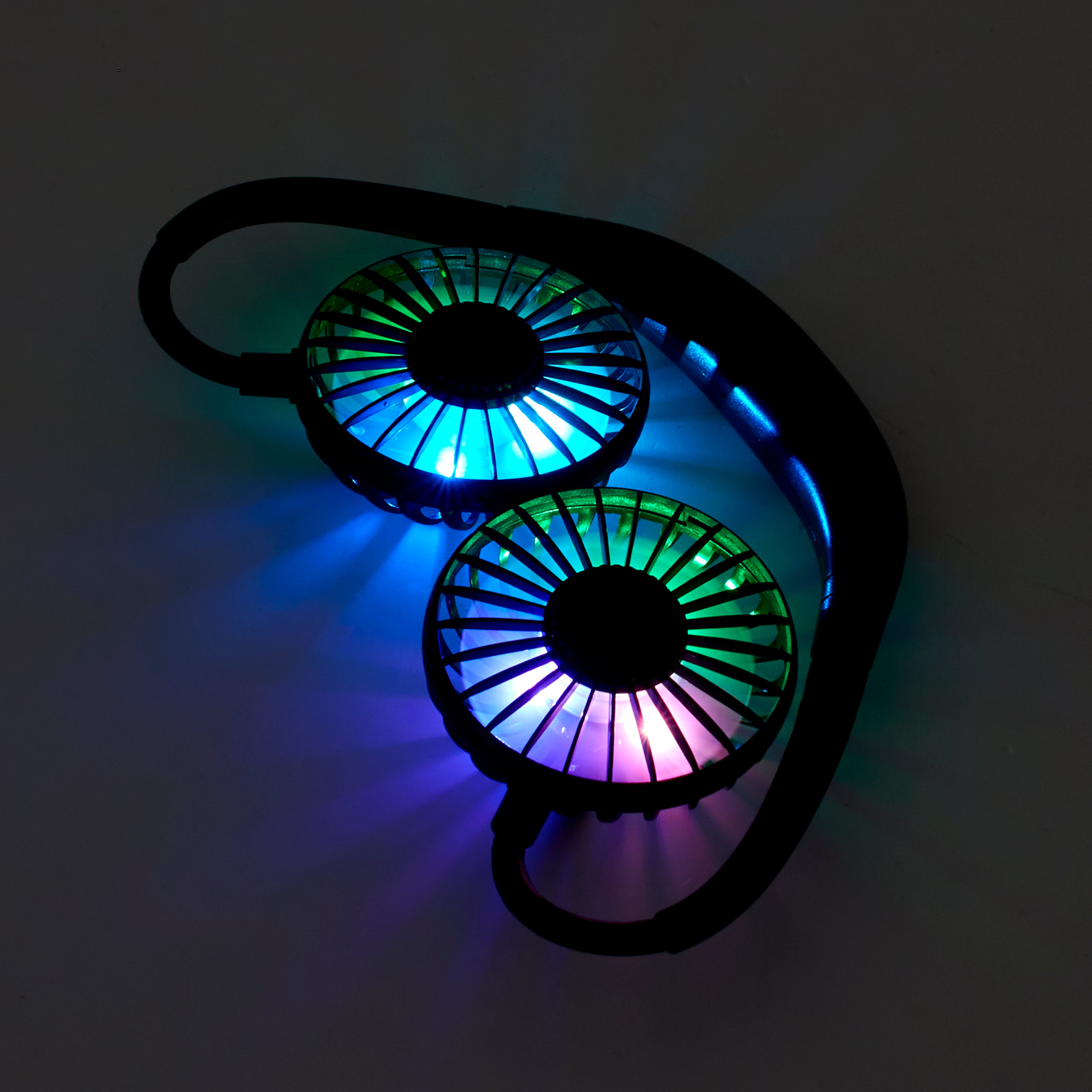 VENTILATEUR RECHARGEABLE TOUR DE COU LUMINEUX