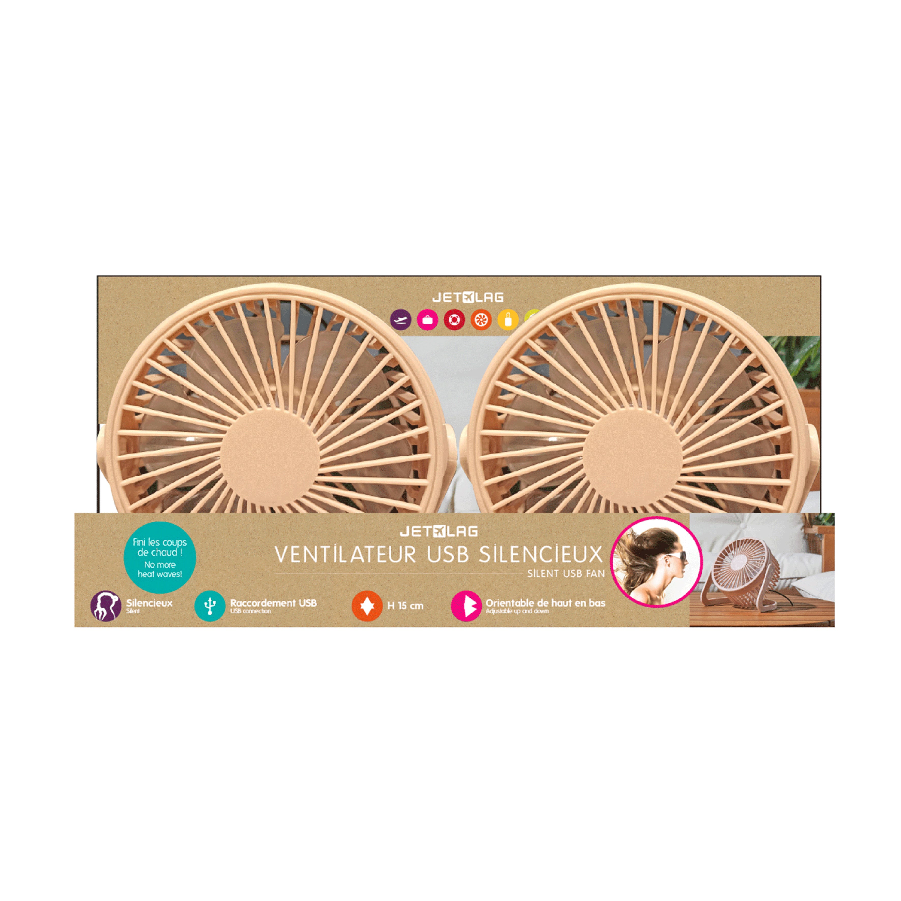 VENTILATEUR USB SILENCIEUX H15CM