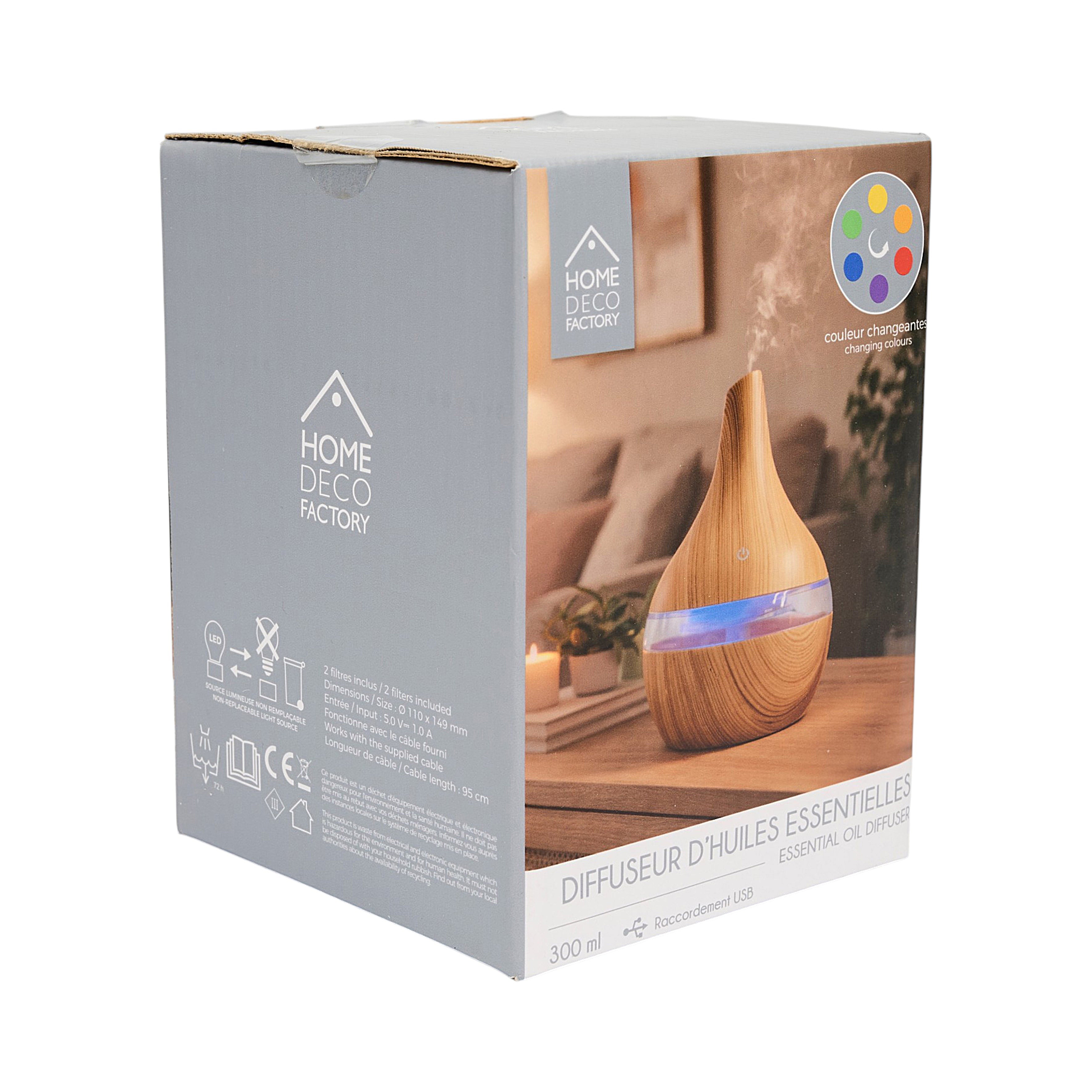 DIFFUSEUR HUILES ESSENTIELLES LED GOUTTE