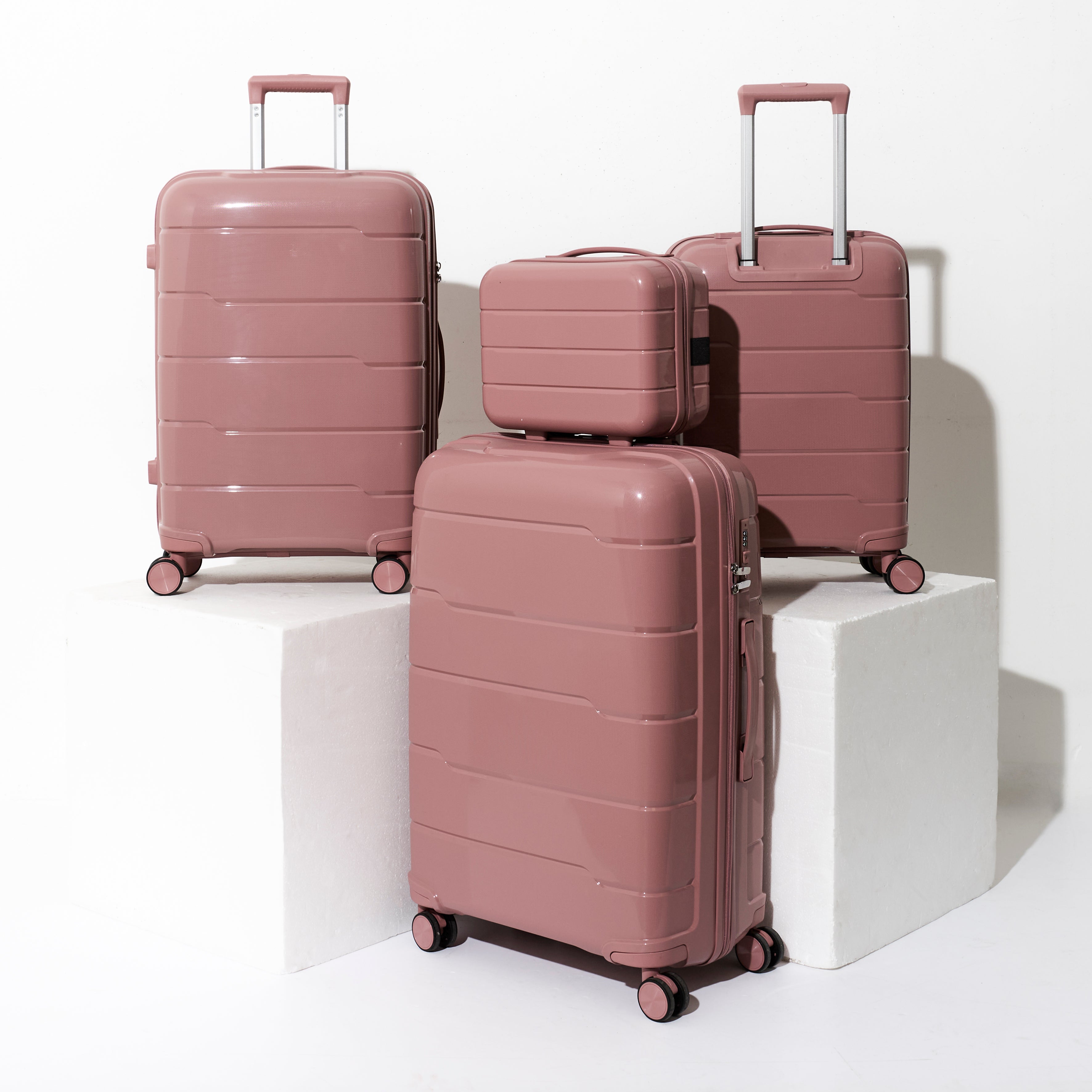 VALISE MADRID ROSE POUDRE X4 13L 38L 71L 107L