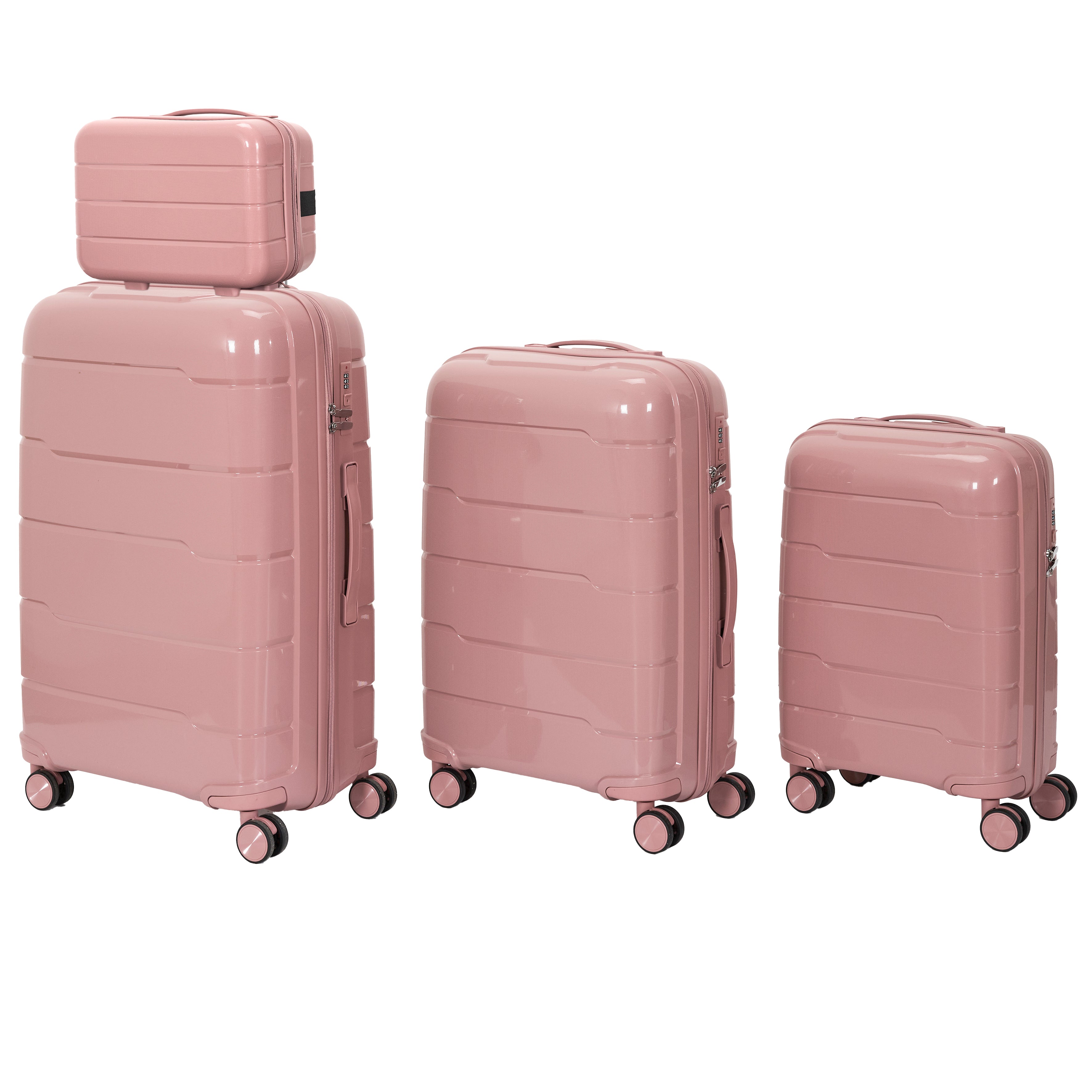 VALISE MADRID ROSE POUDRE X4 13L 38L 71L 107L