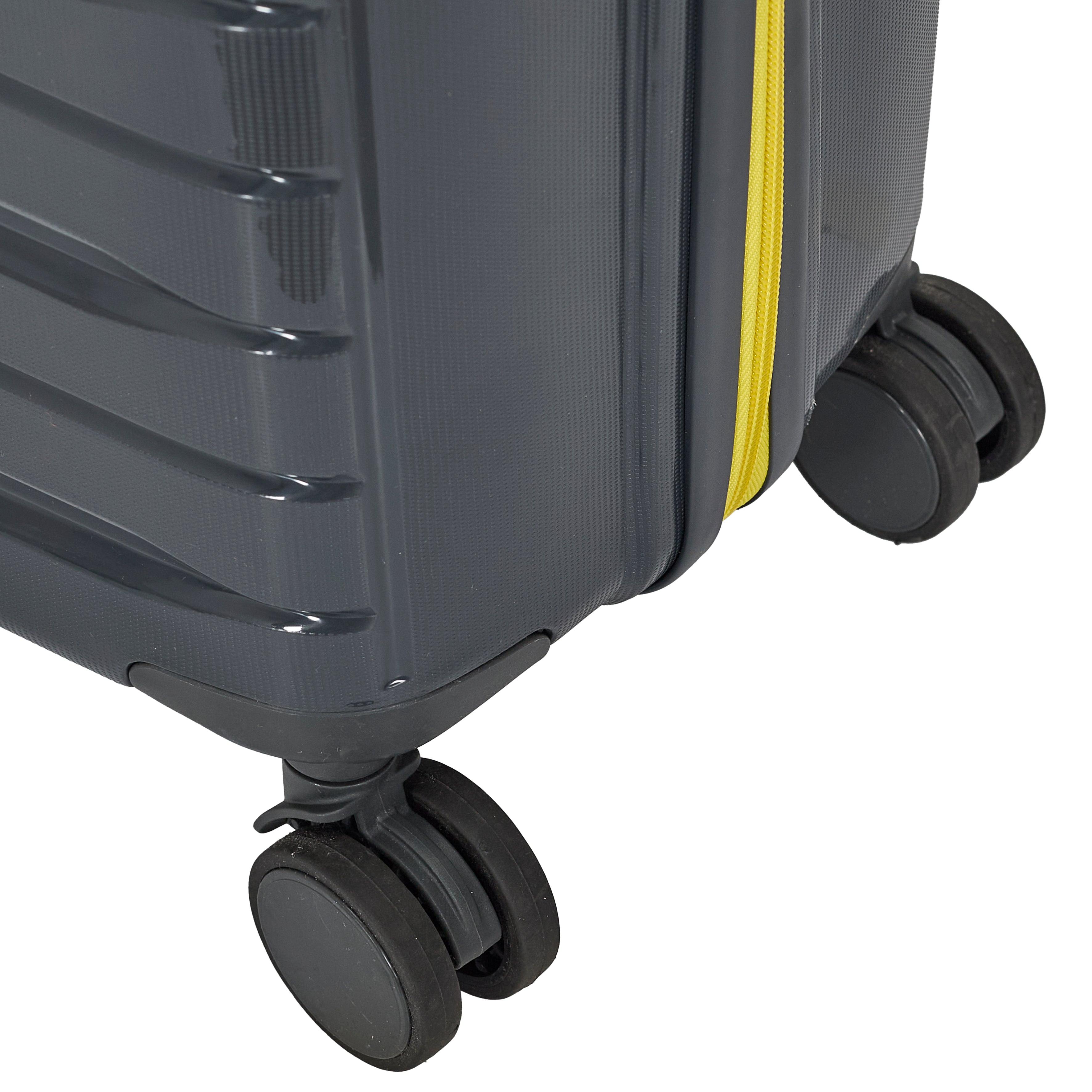 VALISE ROME GRIS ZIP JAUNE FLUO X3 36L 60L 86L