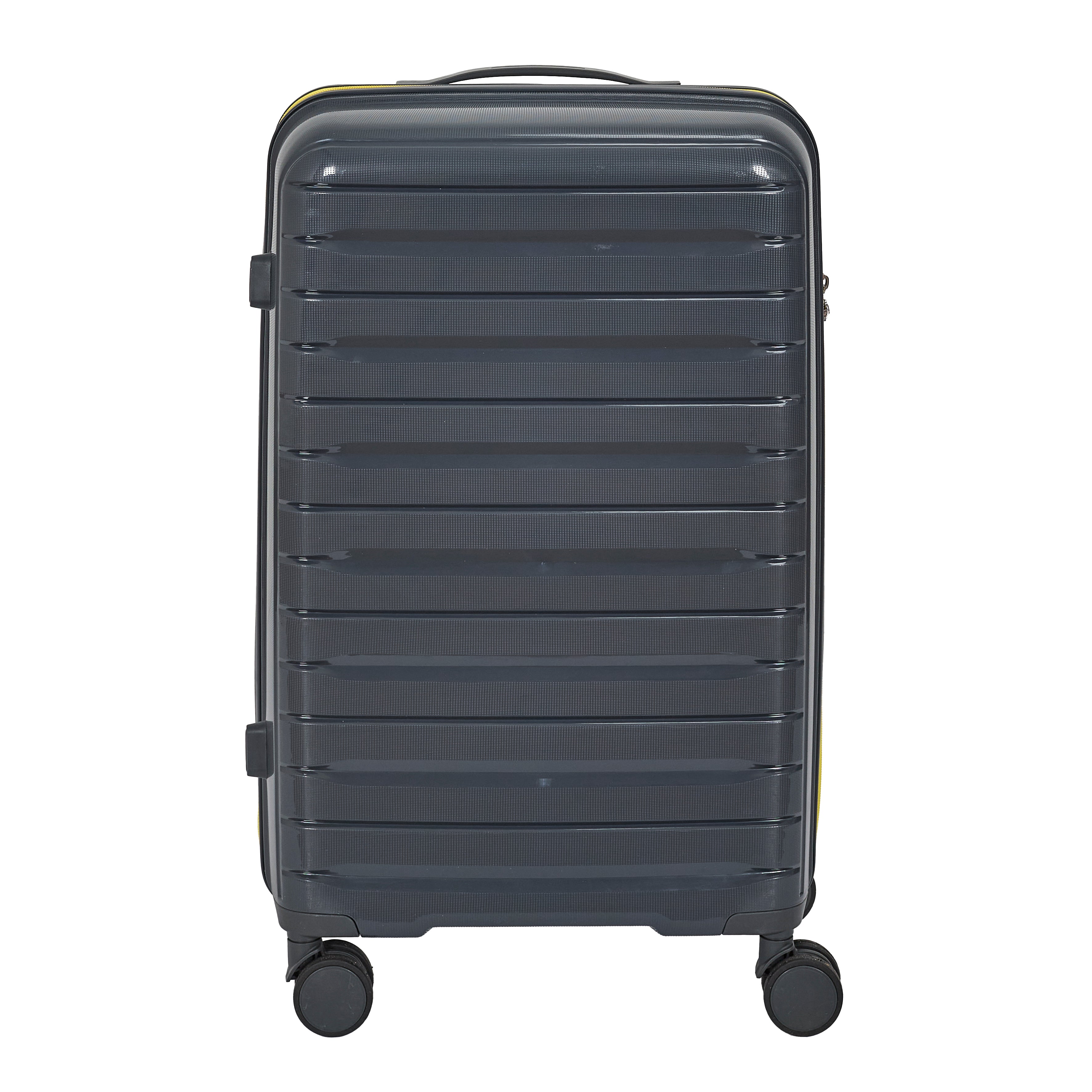 VALISE ROME GRIS ZIP JAUNE FLUO X3 36L 60L 86L
