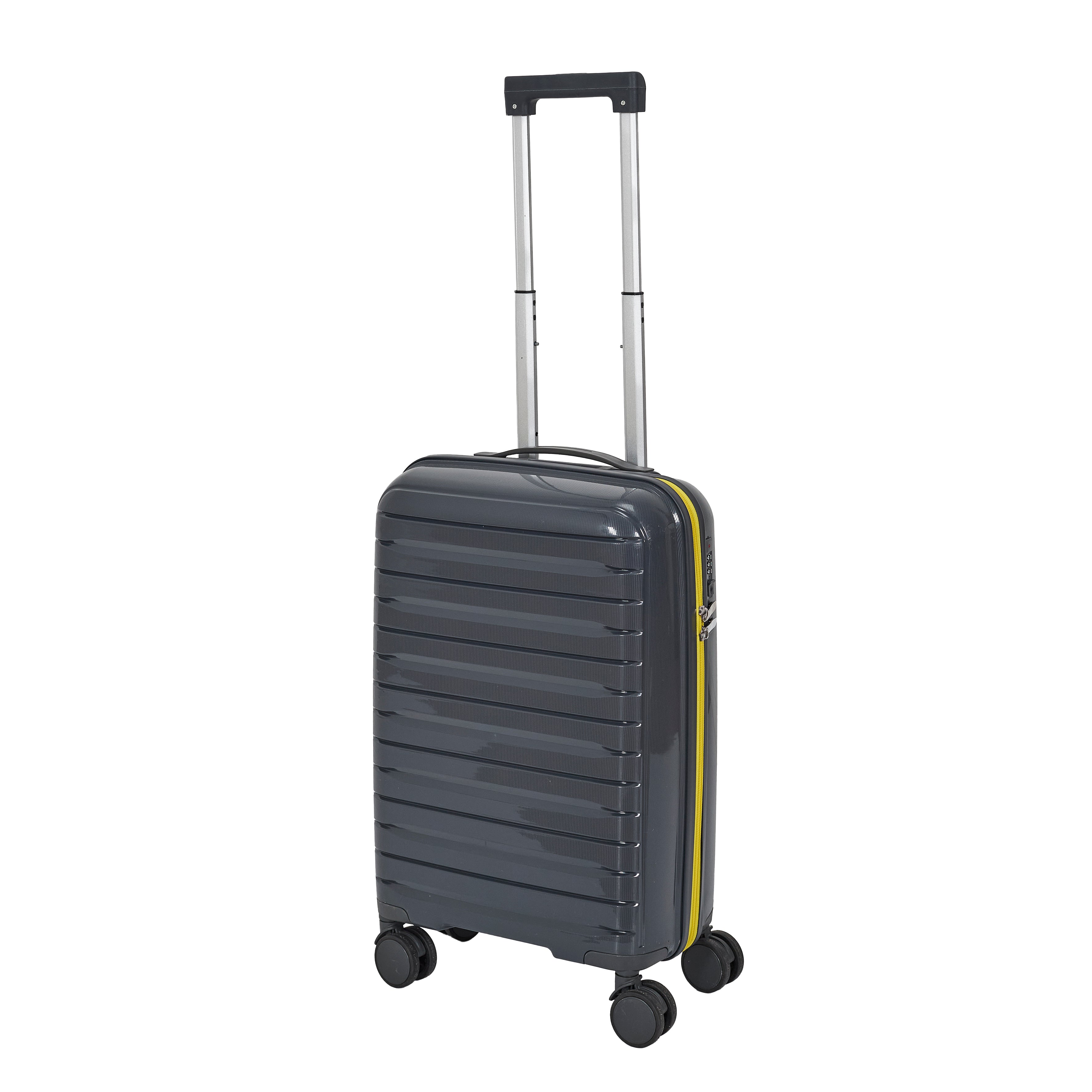 VALISE ROME GRIS ZIP JAUNE FLUO X3 36L 60L 86L