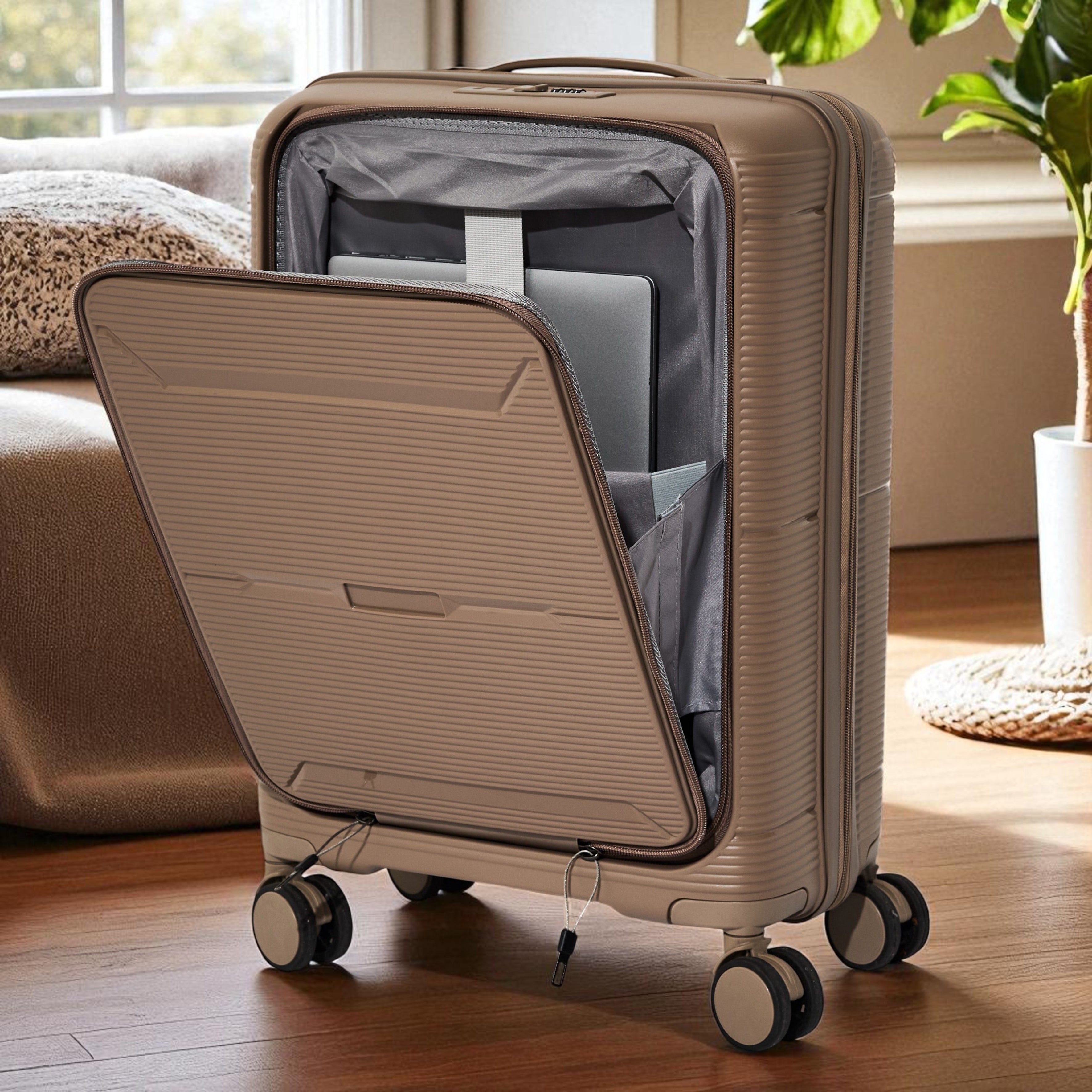 VALISE CABINE BEIGE OUVERTURE FRONTALE SYDNEY