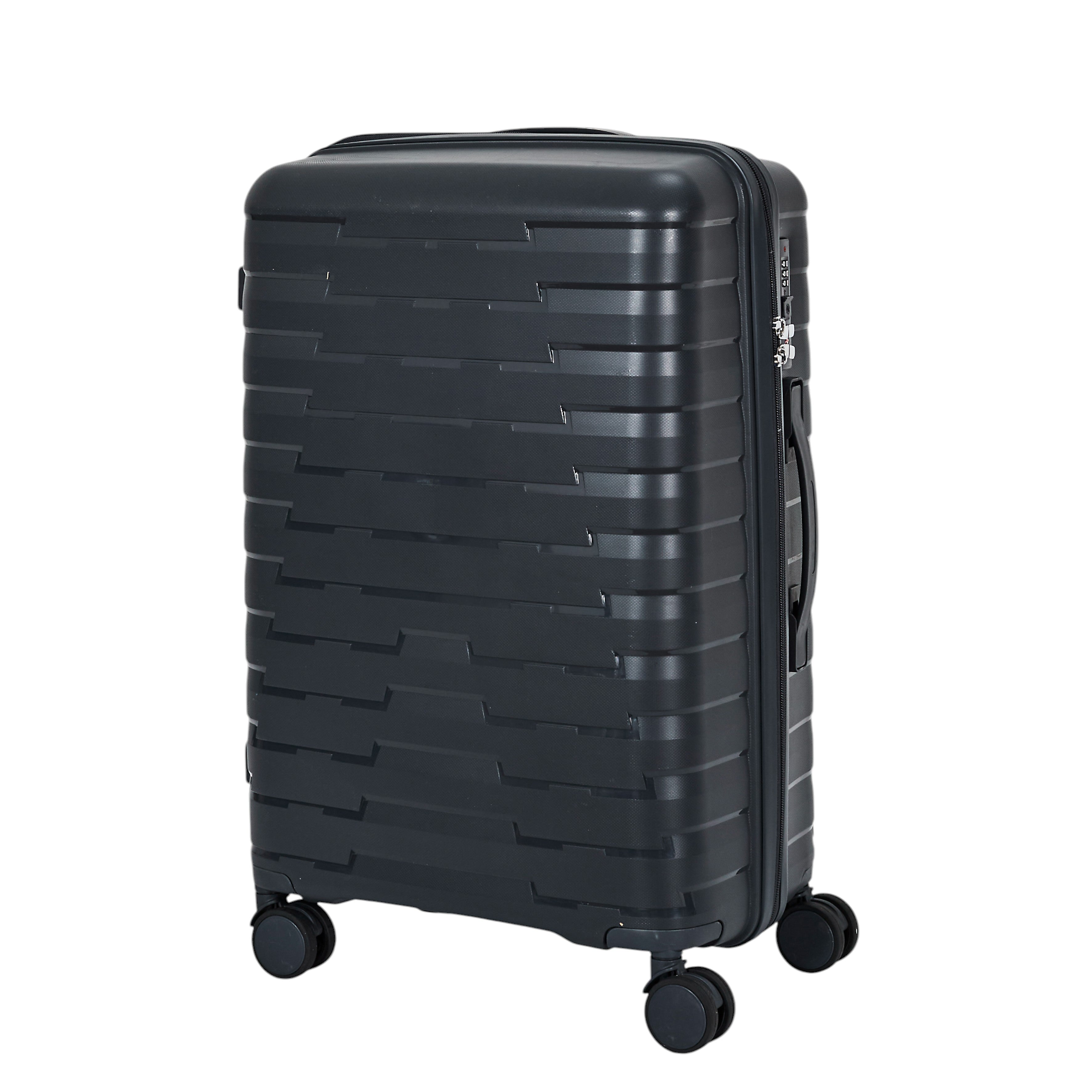 SET 4 VALISE GRIS CABINE ROUES AMOVIBLES NAPLES