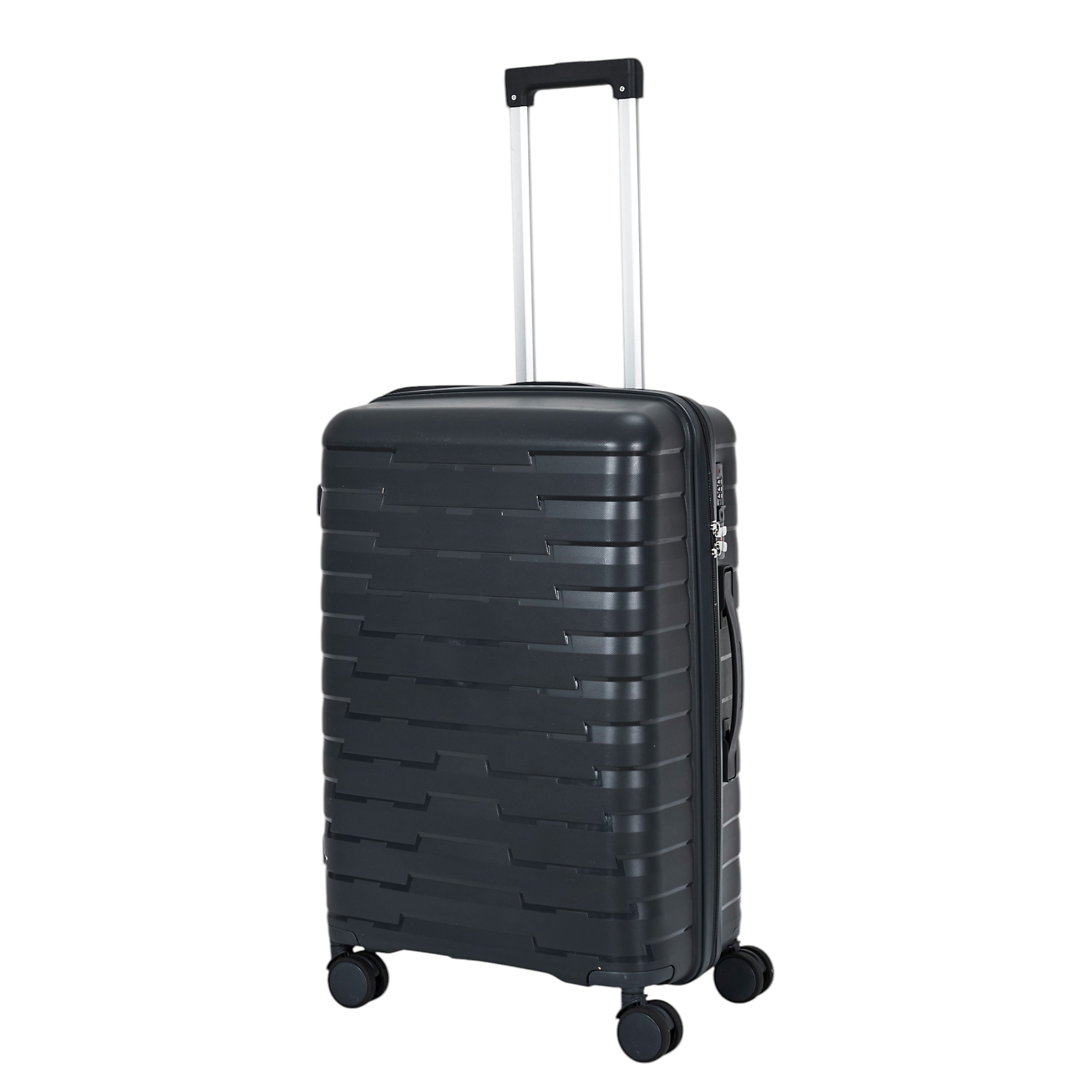 SET 4 VALISE GRIS CABINE ROUES AMOVIBLES NAPLES
