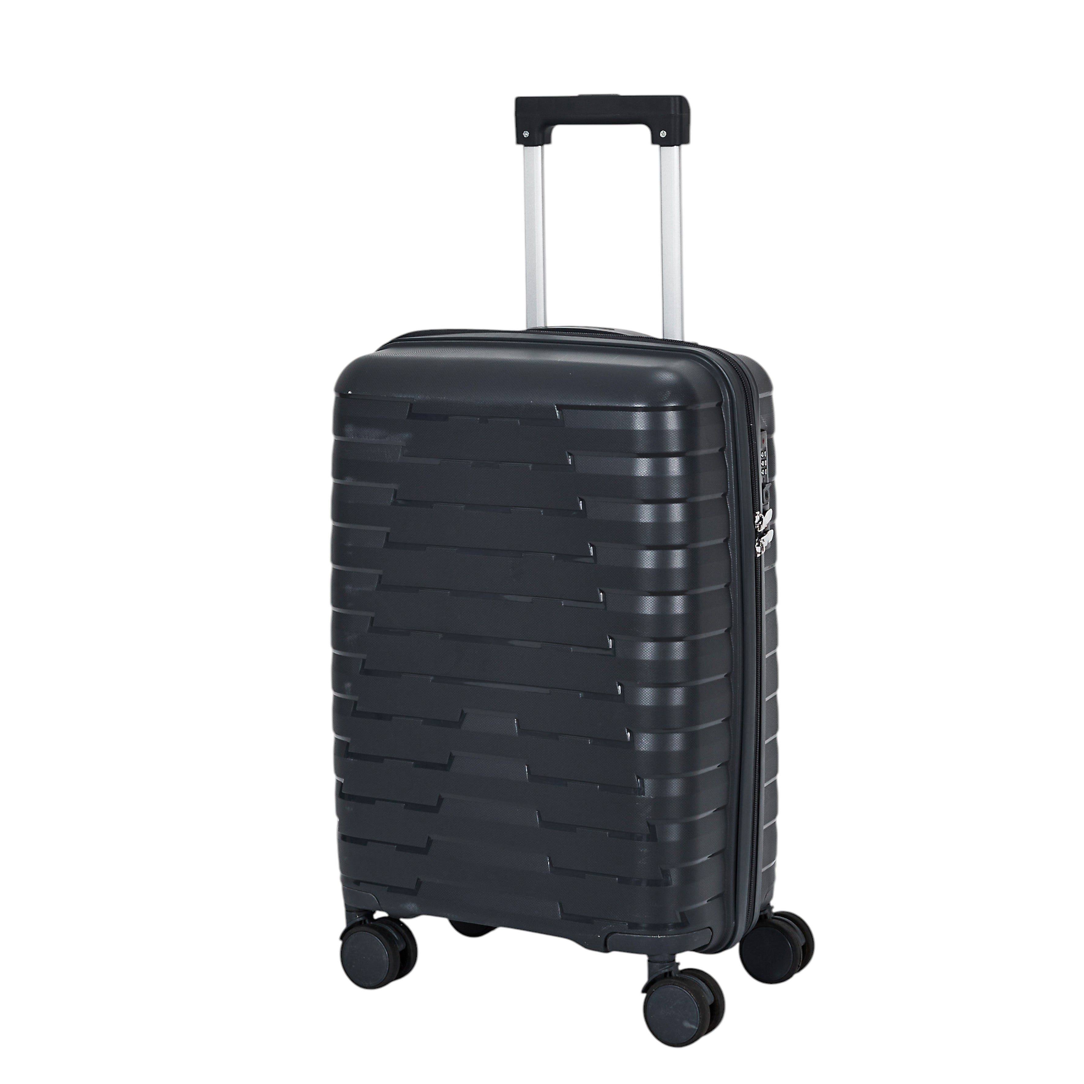 SET 4 VALISE GRIS CABINE ROUES AMOVIBLES NAPLES