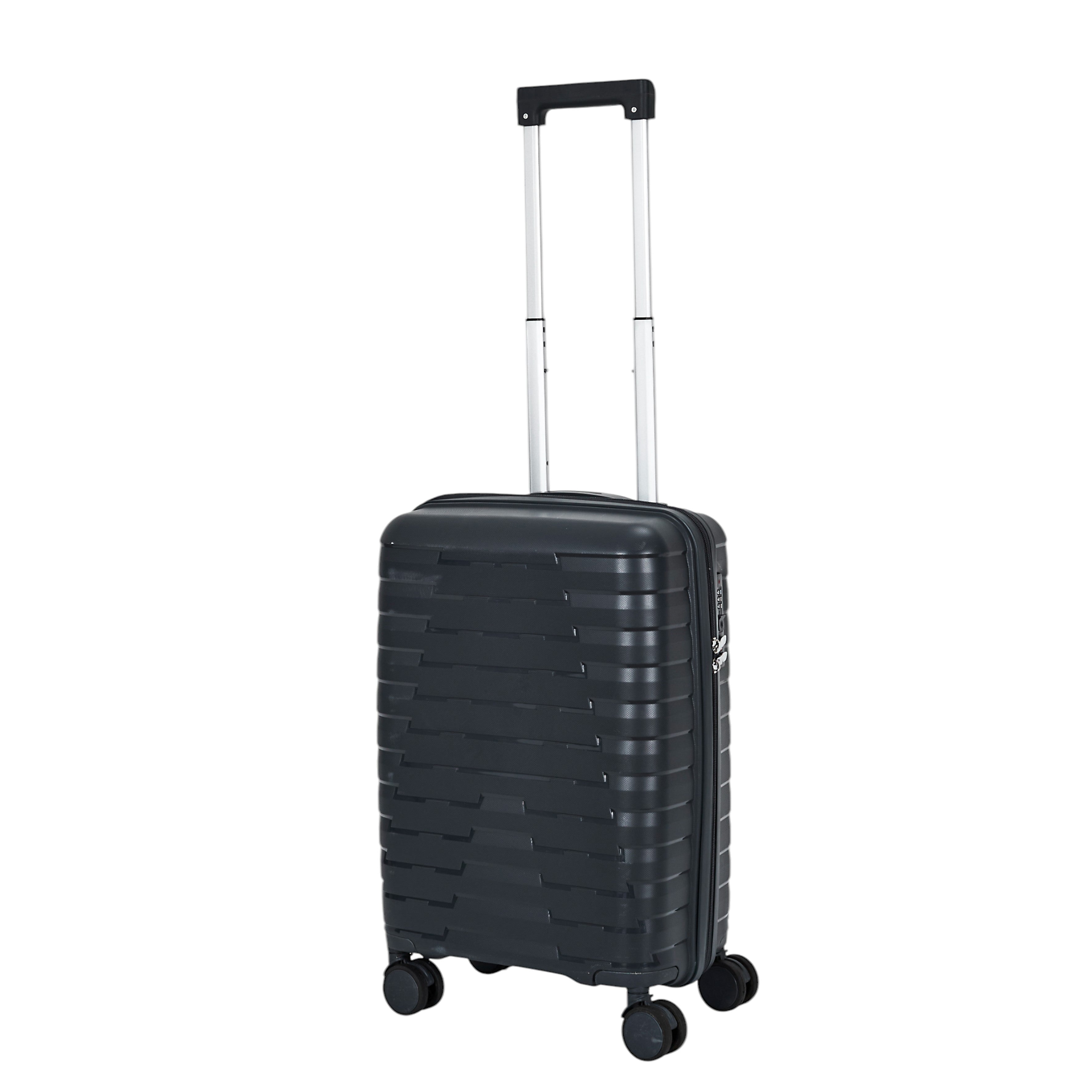 SET 4 VALISE GRIS CABINE ROUES AMOVIBLES NAPLES