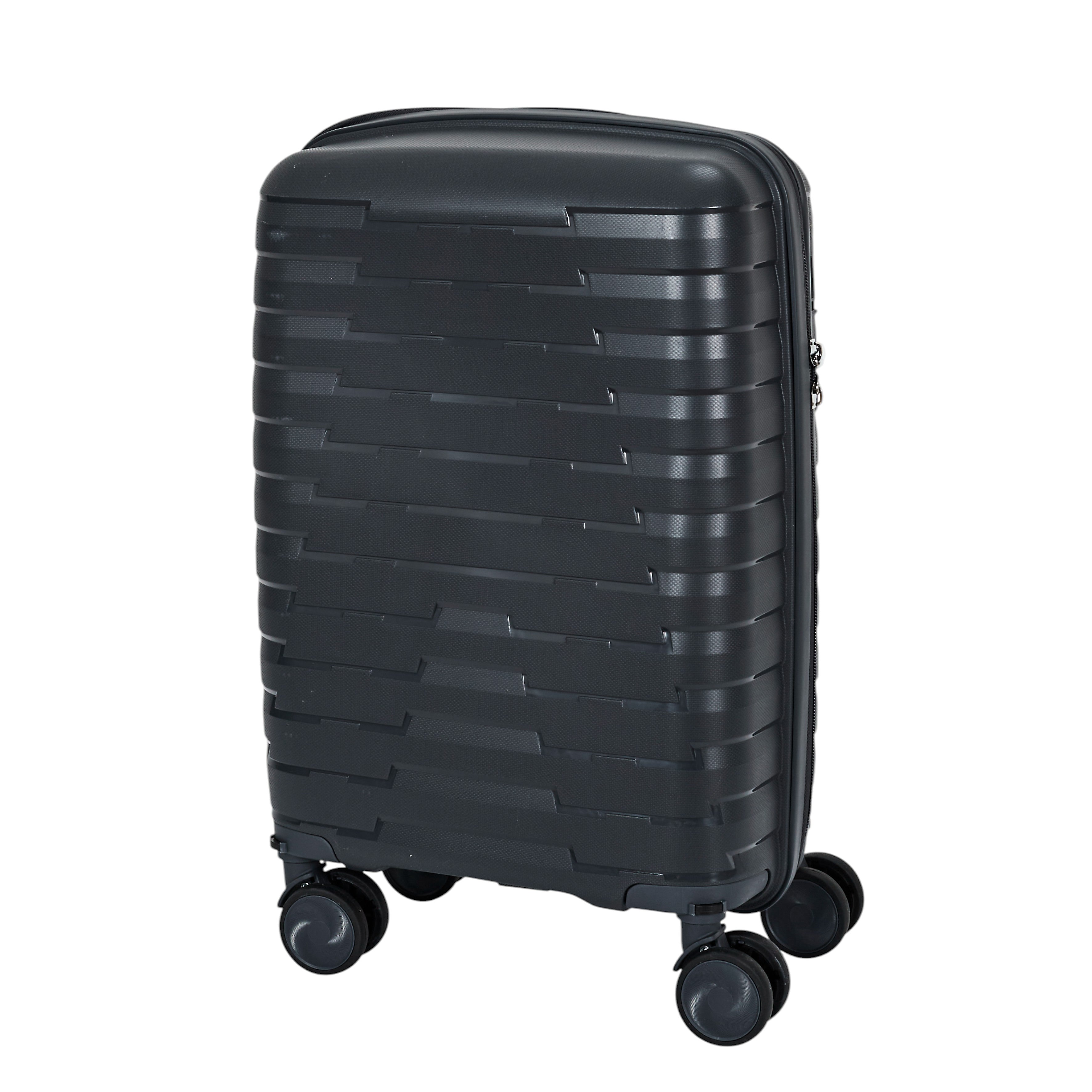 SET 4 VALISE GRIS CABINE ROUES AMOVIBLES NAPLES