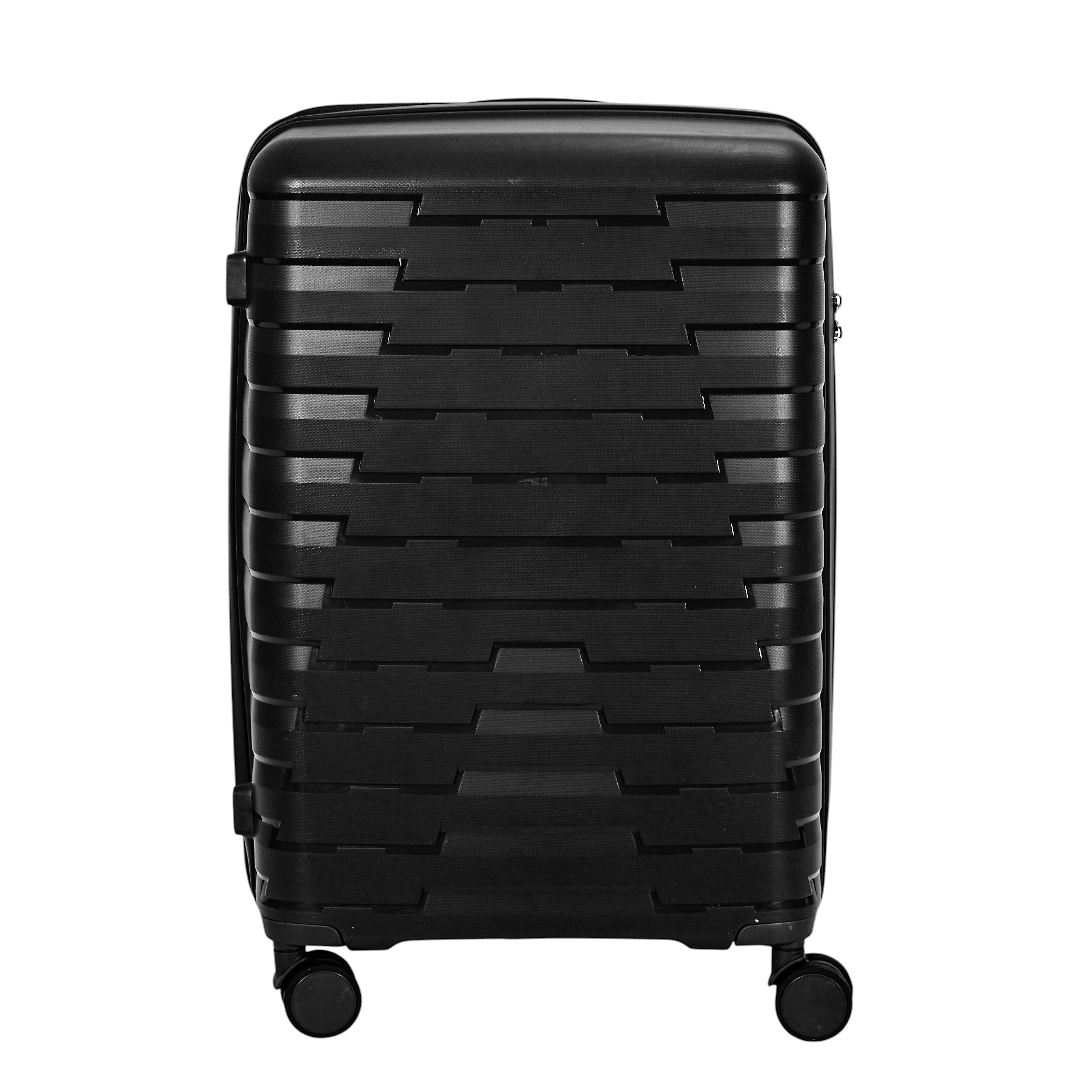 SET 4 VALISE NOIR CABINE ROUES AMOVIBLES NAPLES