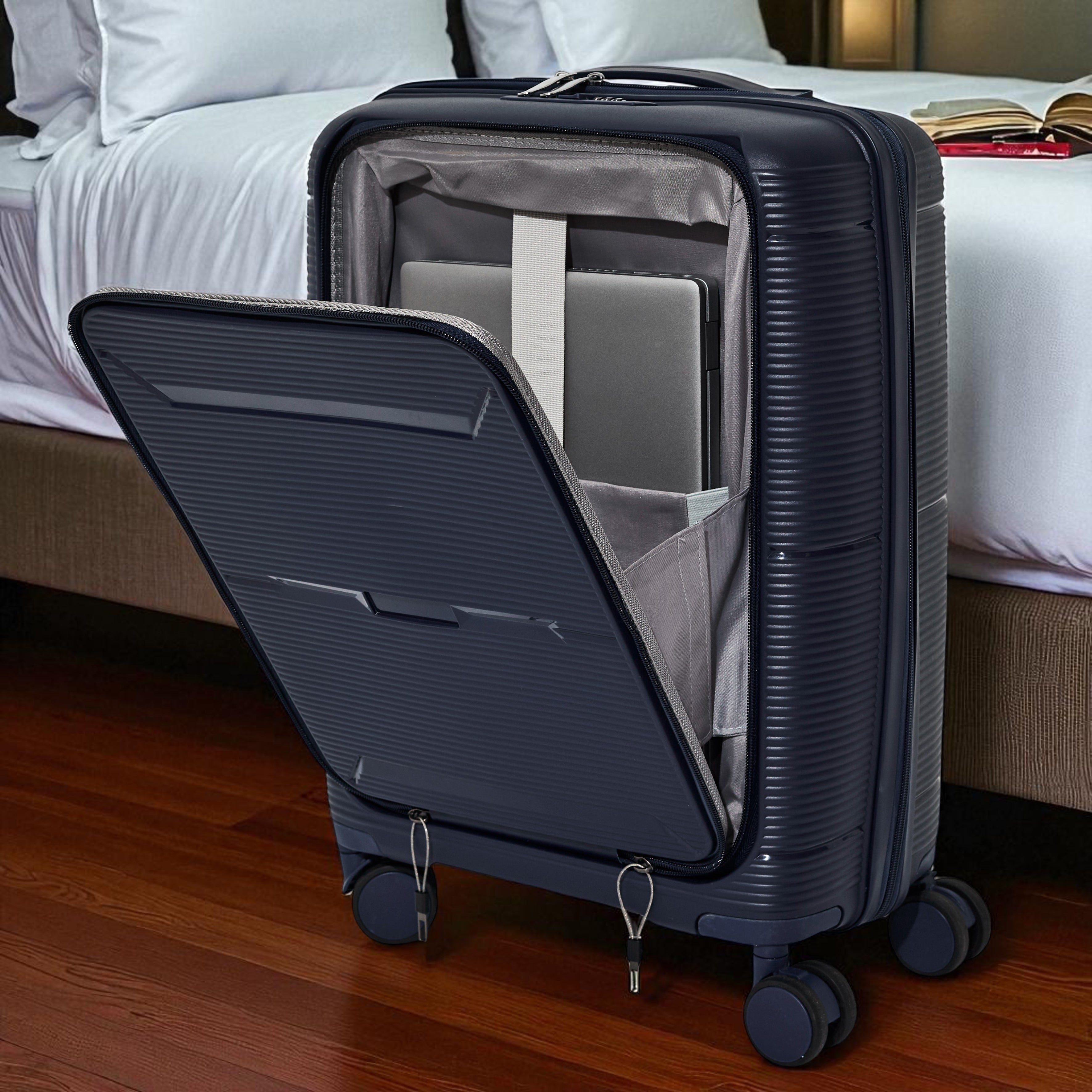 SET DE 3 VALISES NAVY OUVERTURE FRONTALE SYDNEY