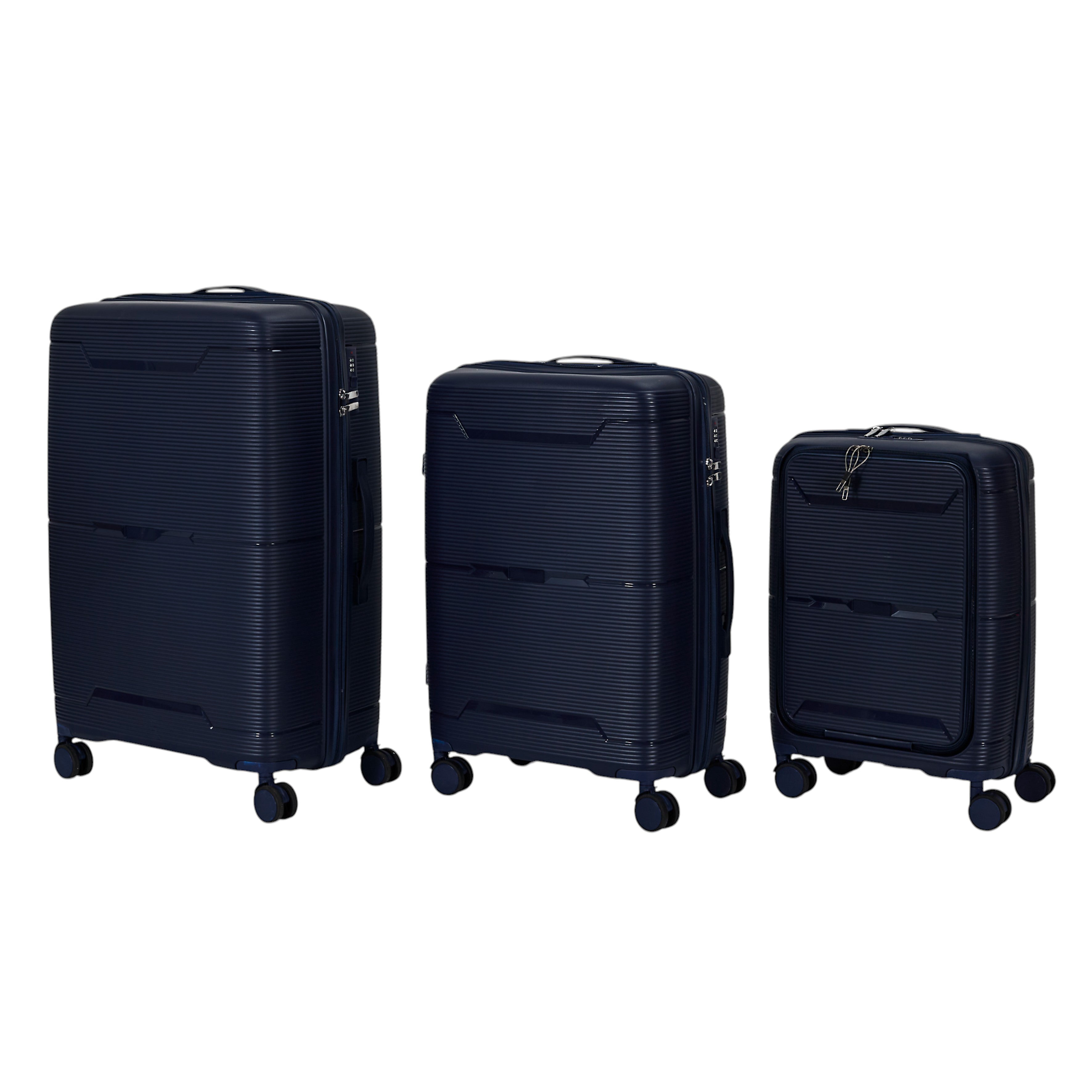 SET DE 3 VALISES NAVY OUVERTURE FRONTALE SYDNEY