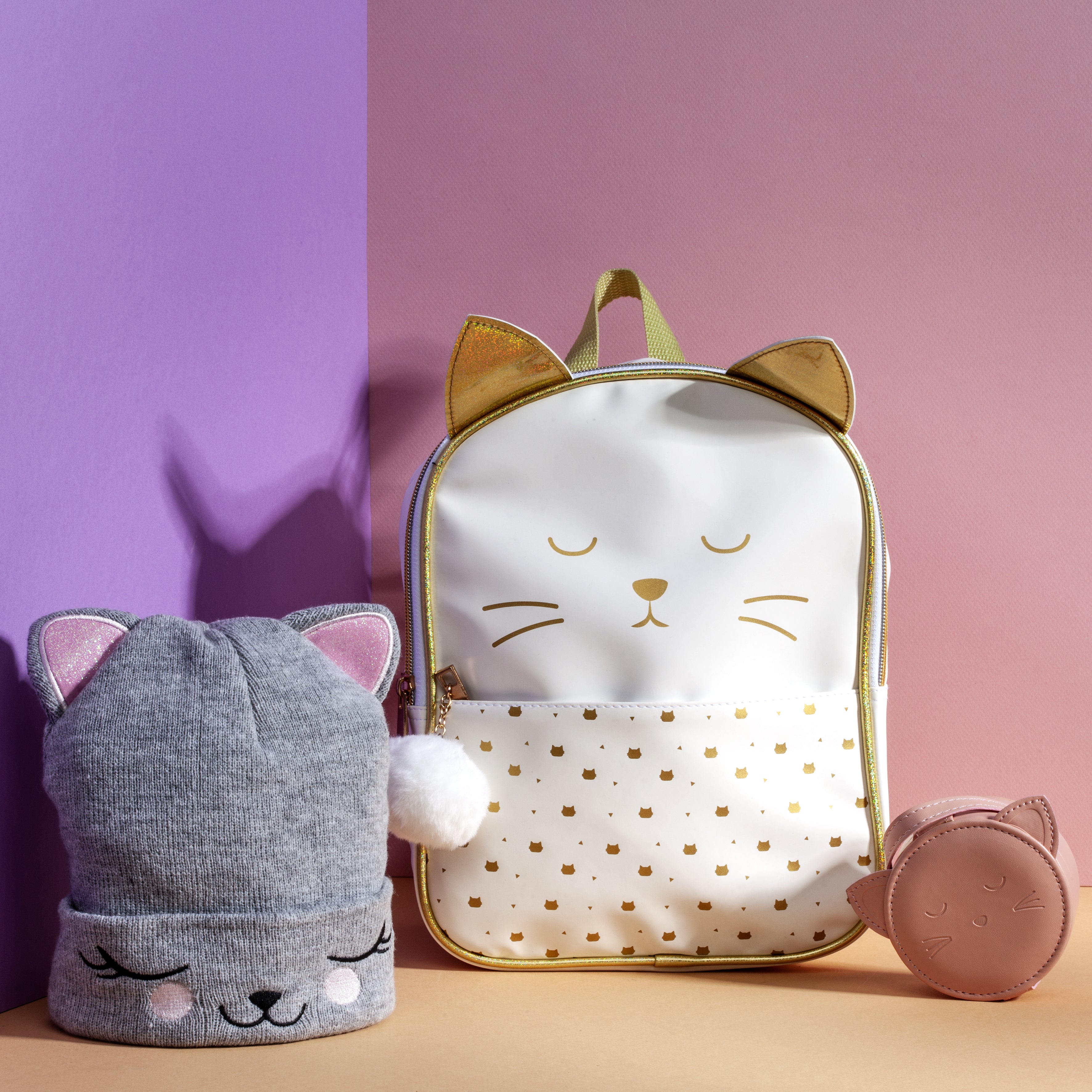 SAC A DOS CHAT BLANC