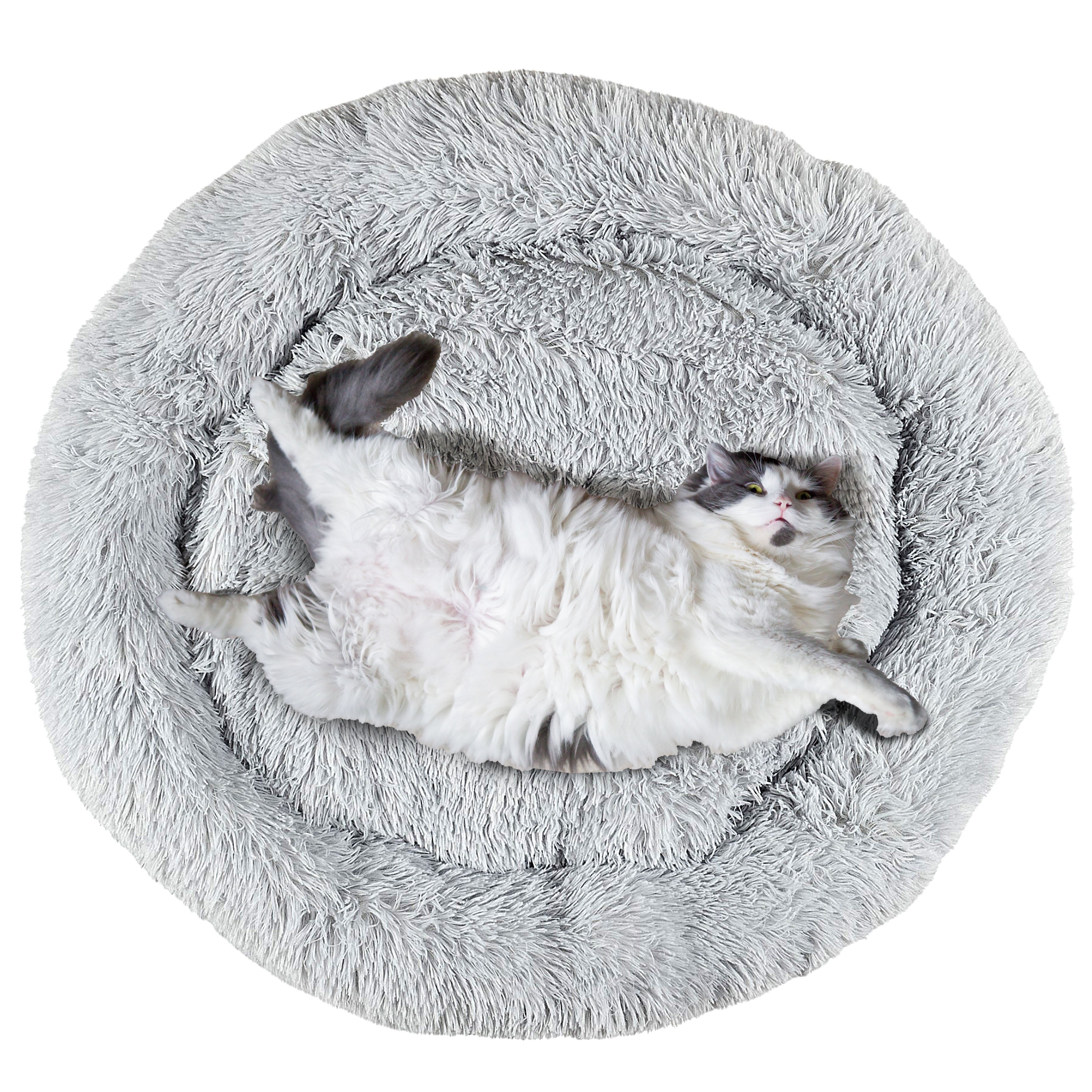 COUSSIN LIT ANIMAUX GRIS 80CM