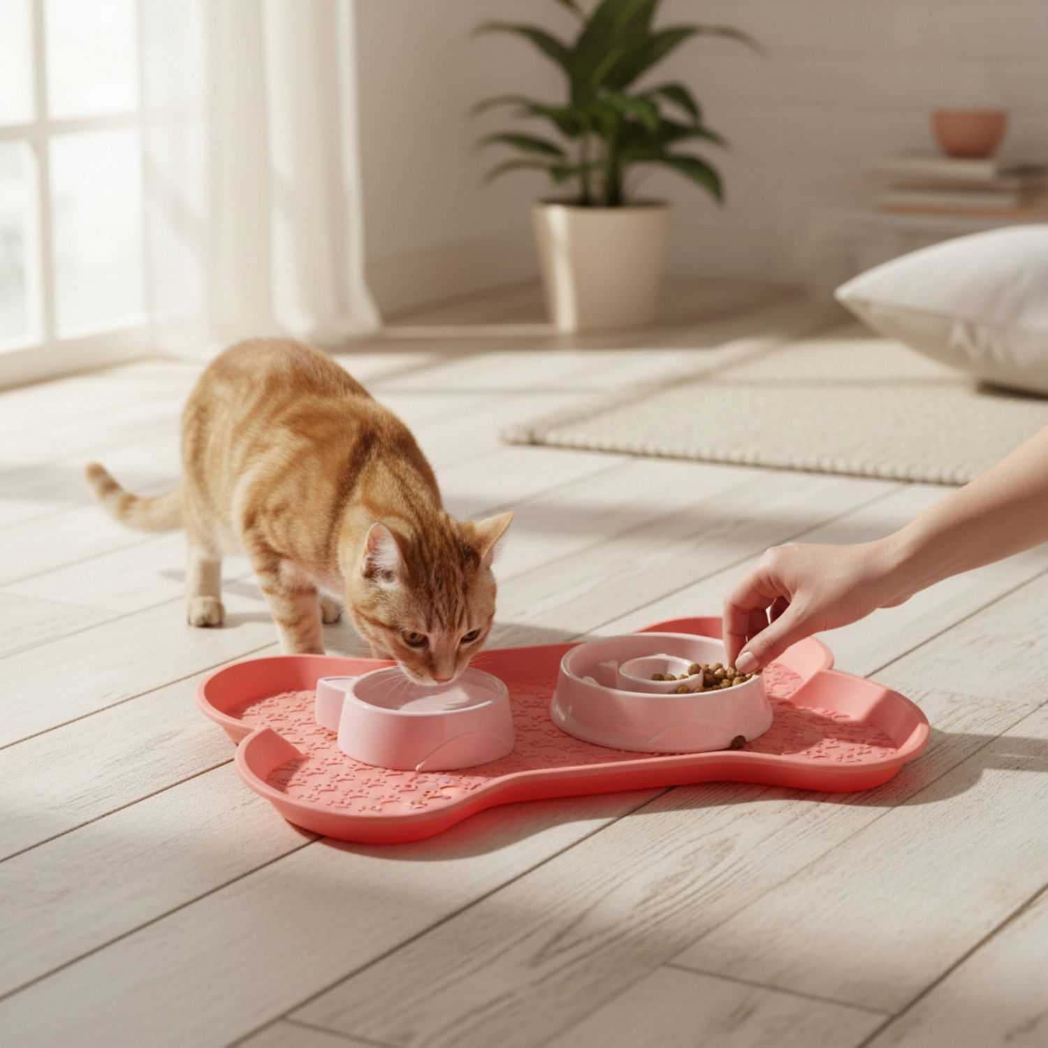 TAPIS ANTIDERAPANT GAMELLE ANIMAUX