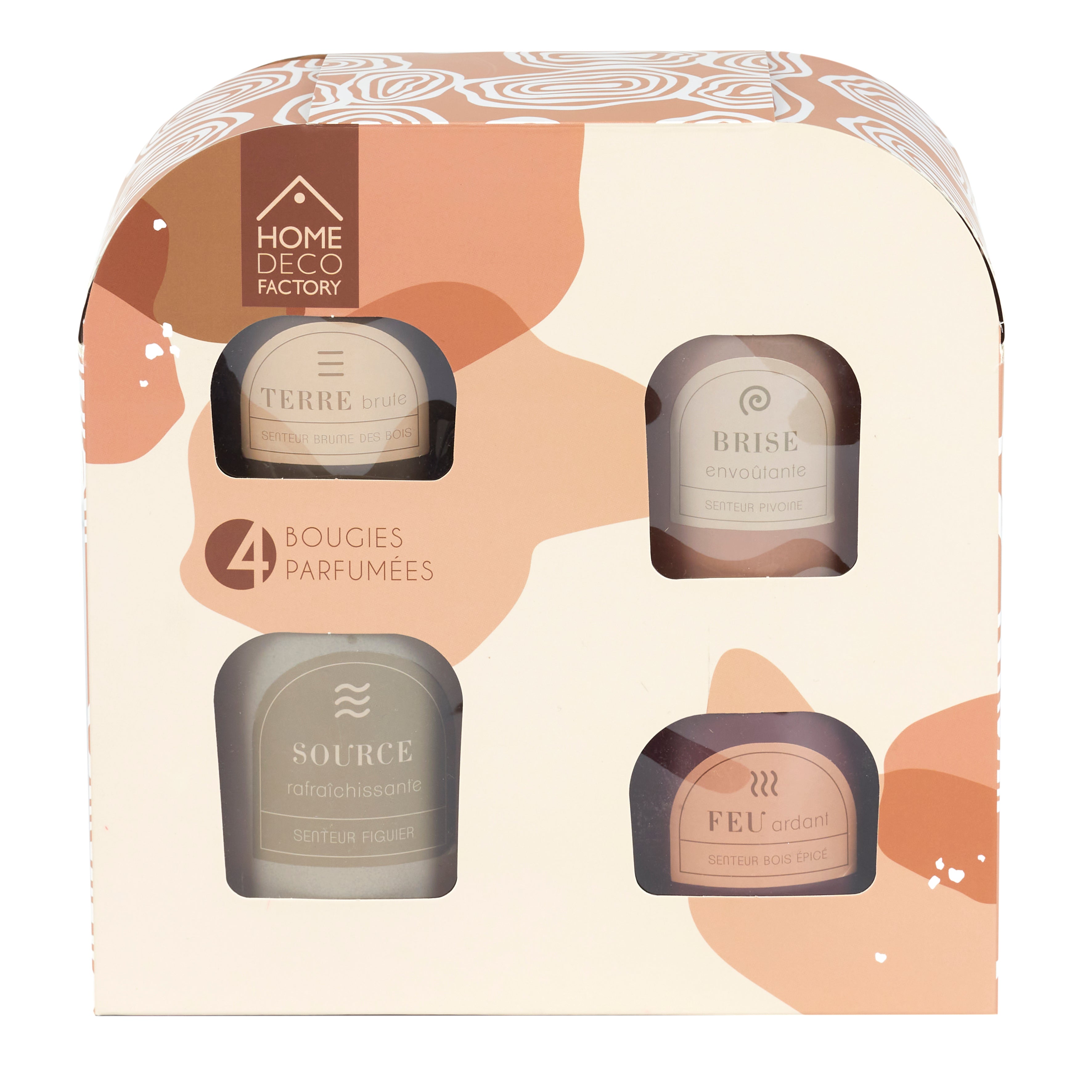 BOUGIE PARFUMEE X4 COFFRET 4 ELEMENTS