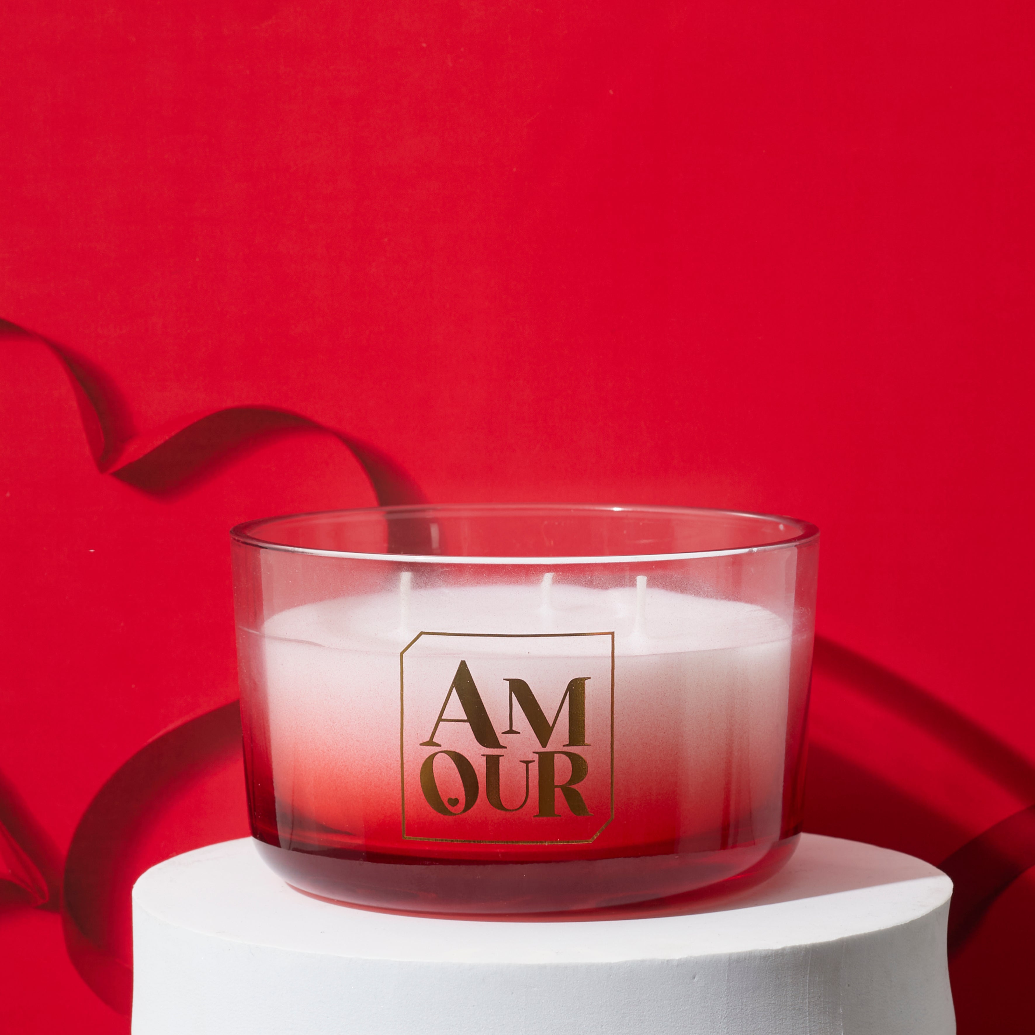BOUGIE PARFUMEE 3 MECHES COFFRET CADEAU AMOUR