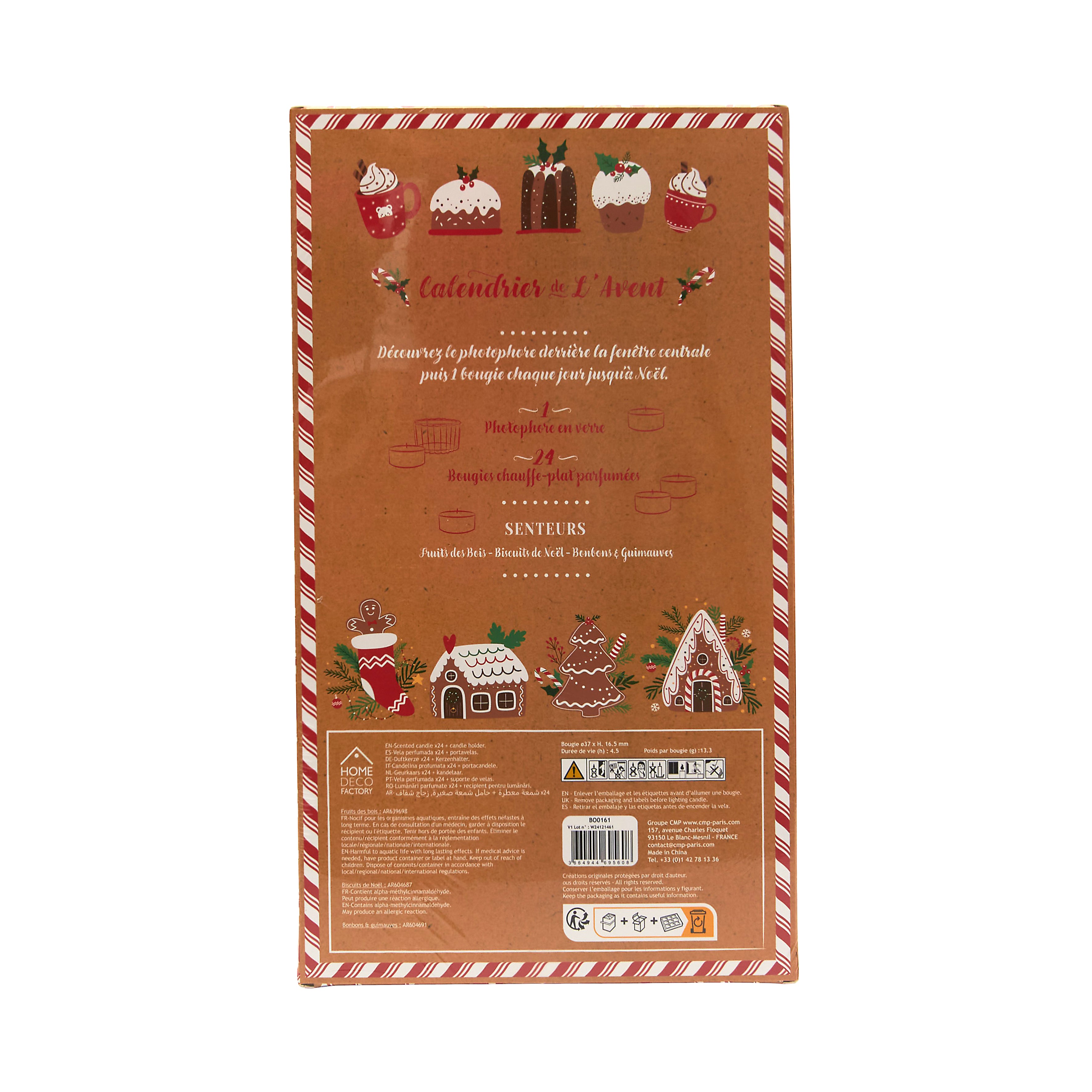 CALENDRIER BOUGIE PARFUMEE PHOTOPHORE GINGER