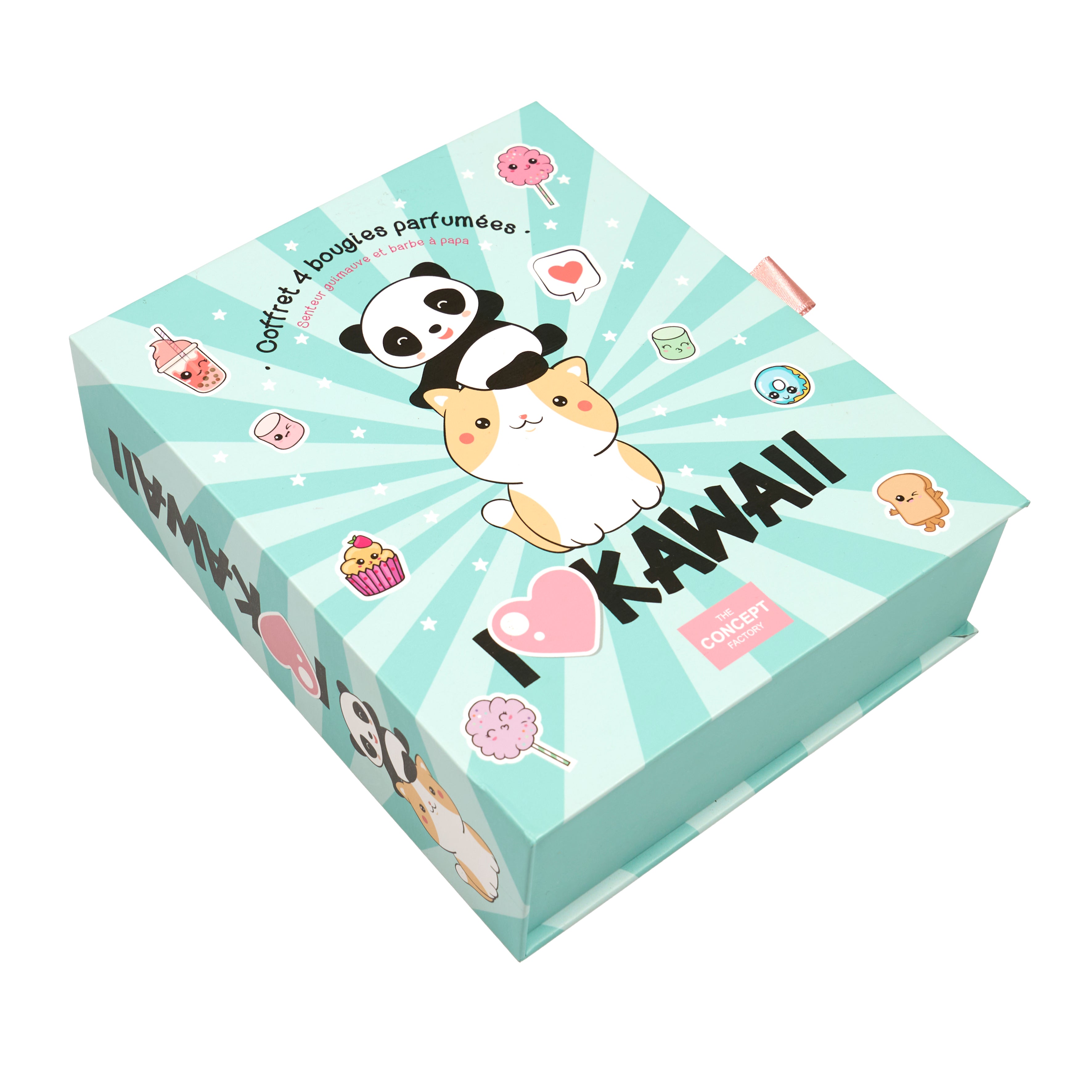 BOUGIE PARFUMEE X4 COFFRET KAWAII