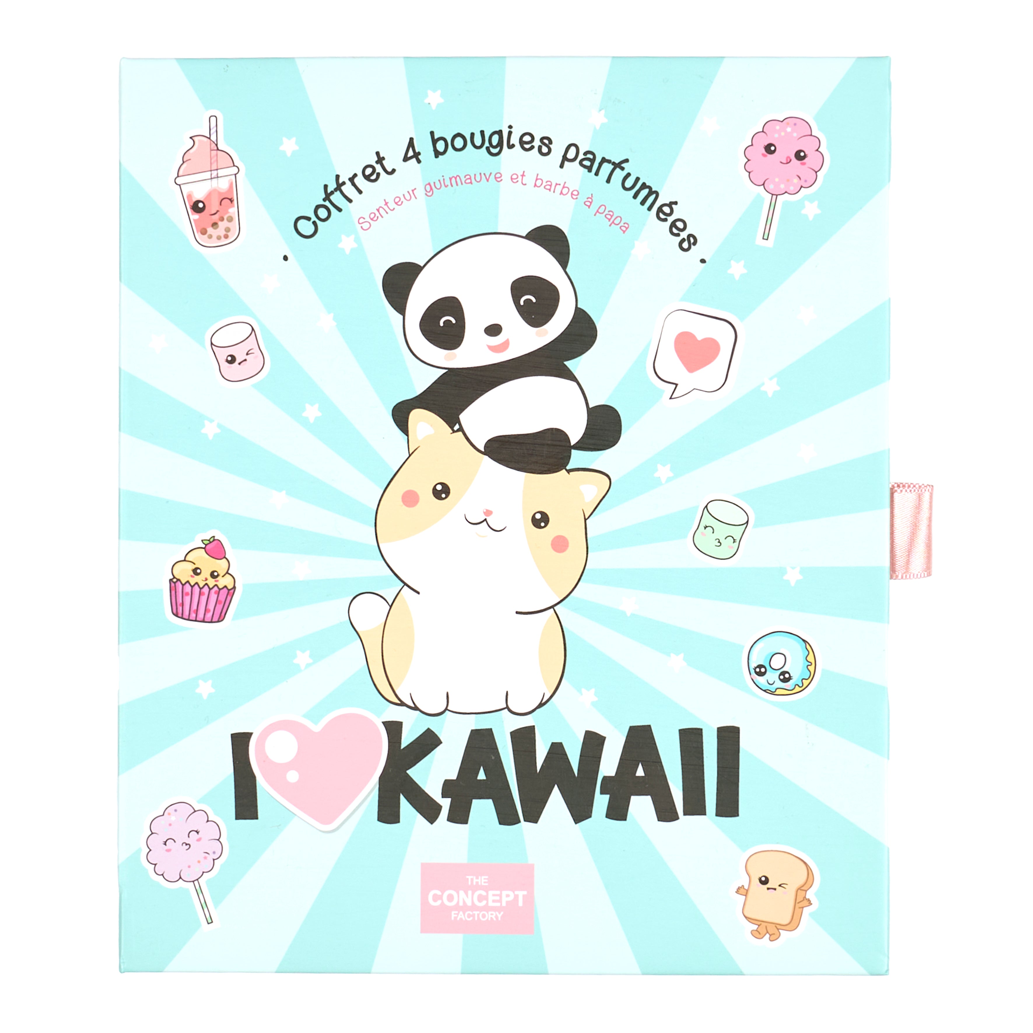 BOUGIE PARFUMEE X4 COFFRET KAWAII