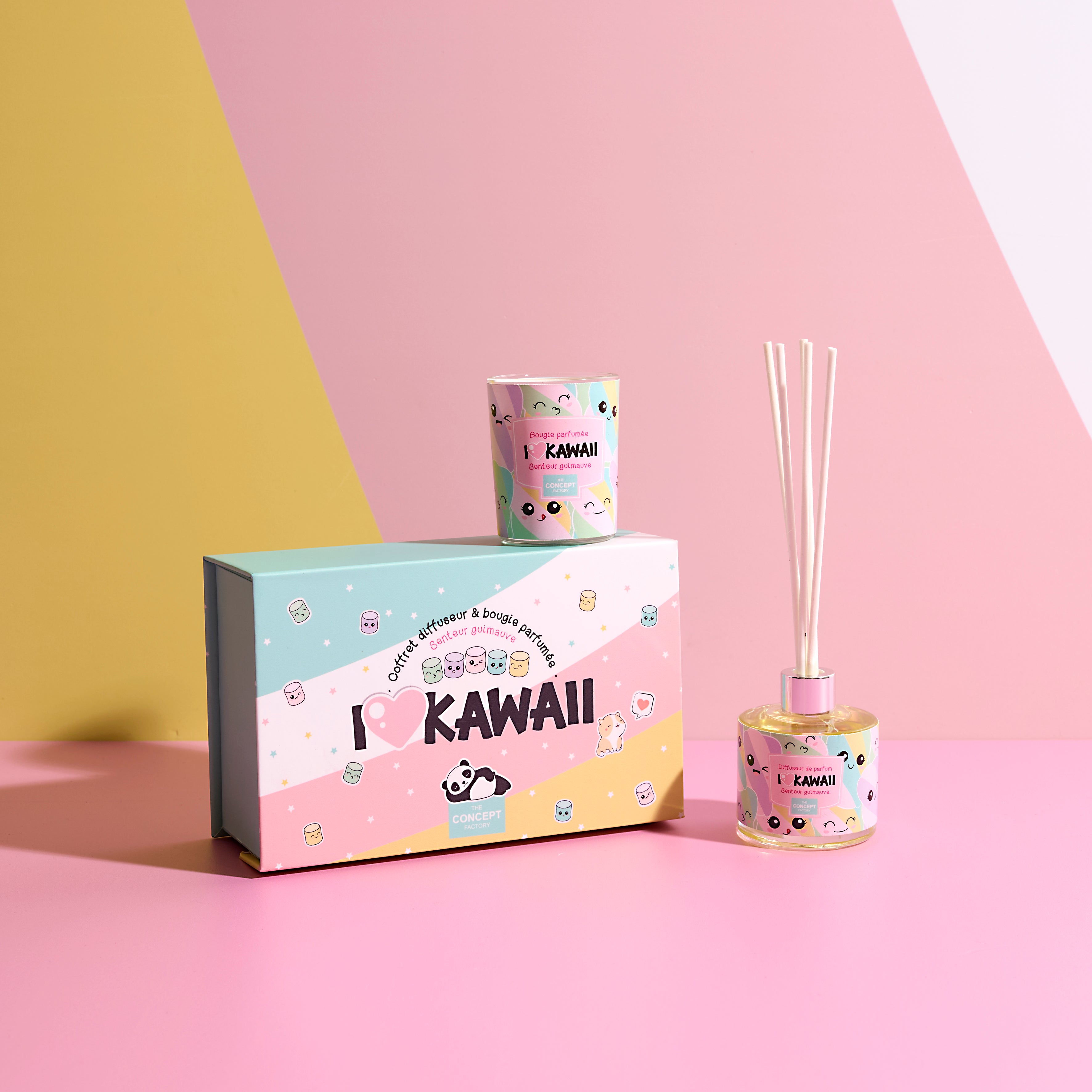 BOUGIE PARFUMEE ET DIFFUSEUR COFFRET KAWAII